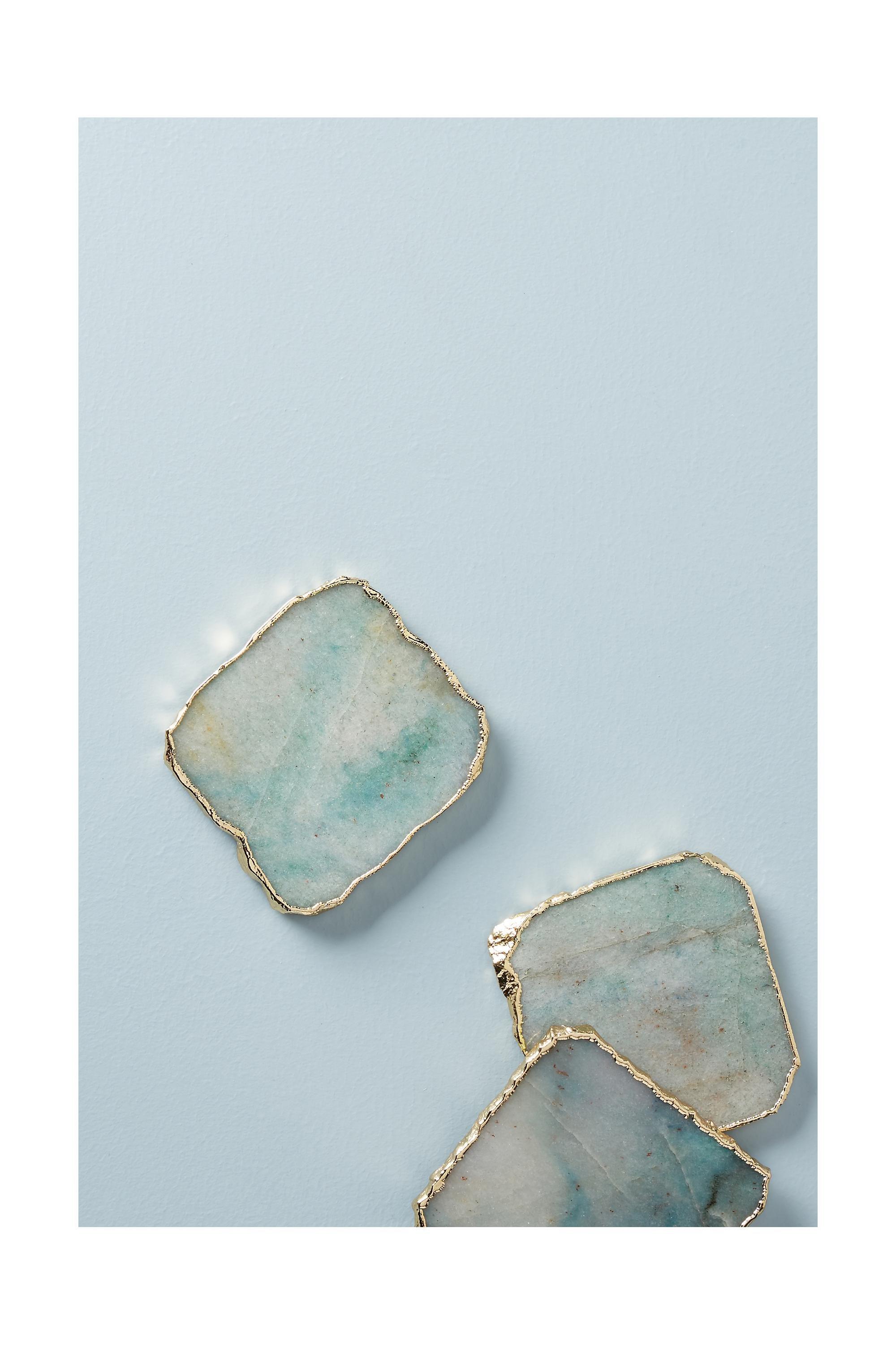 Agate Coaster, Green, A501_0030, large image number 2