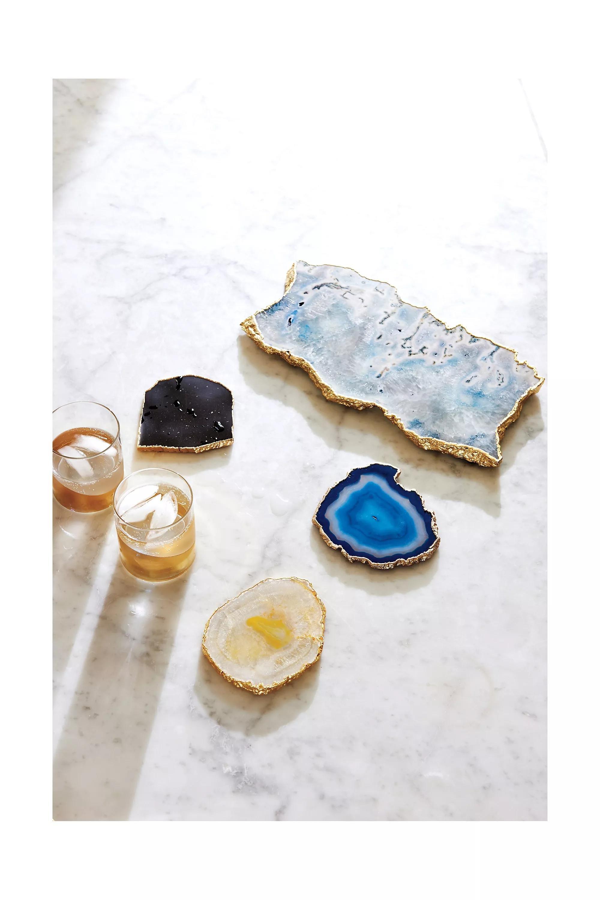 Agate Coaster, Blue, A501_0040, large image number 3