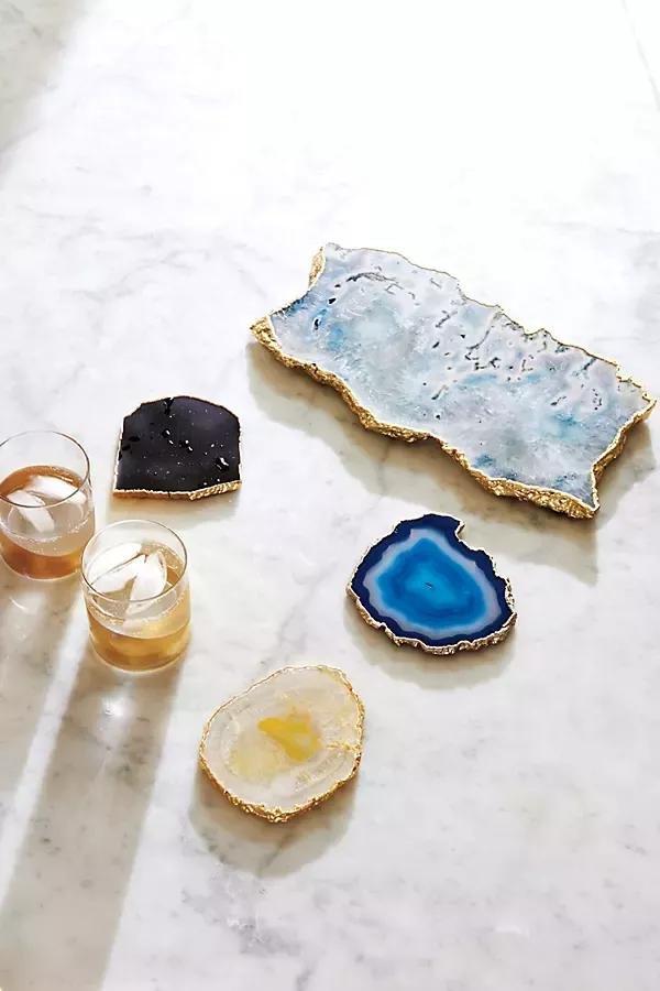 Agate Coaster, Blue, A501_0040, large image number 5