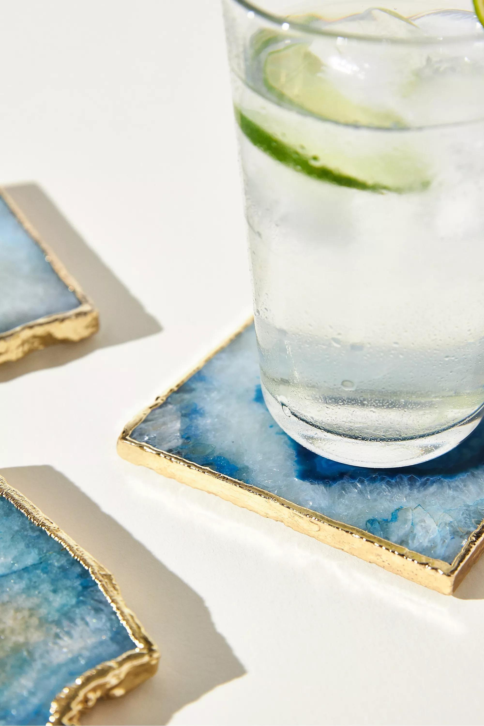 Agate Coaster, Blue, A501_0040, large image number 6