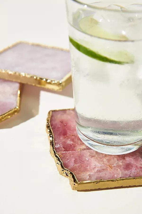 Agate Coaster, Pink, A501_0066, large image number 1