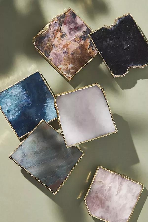 Agate Coaster, Pink, A501_0066, large image number 4
