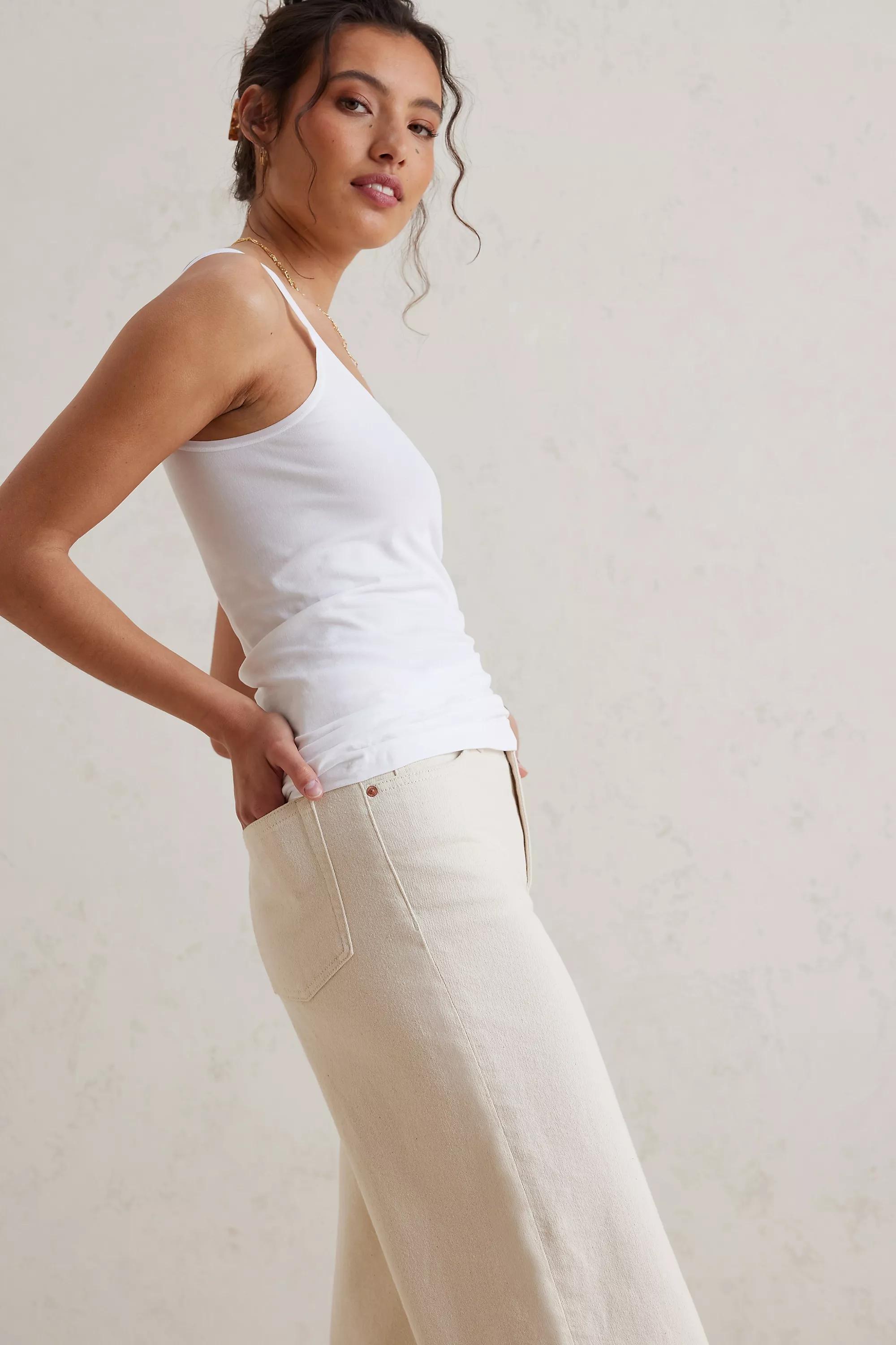 Casual Fitted Tank Top, White, A501_0010, large image number 4