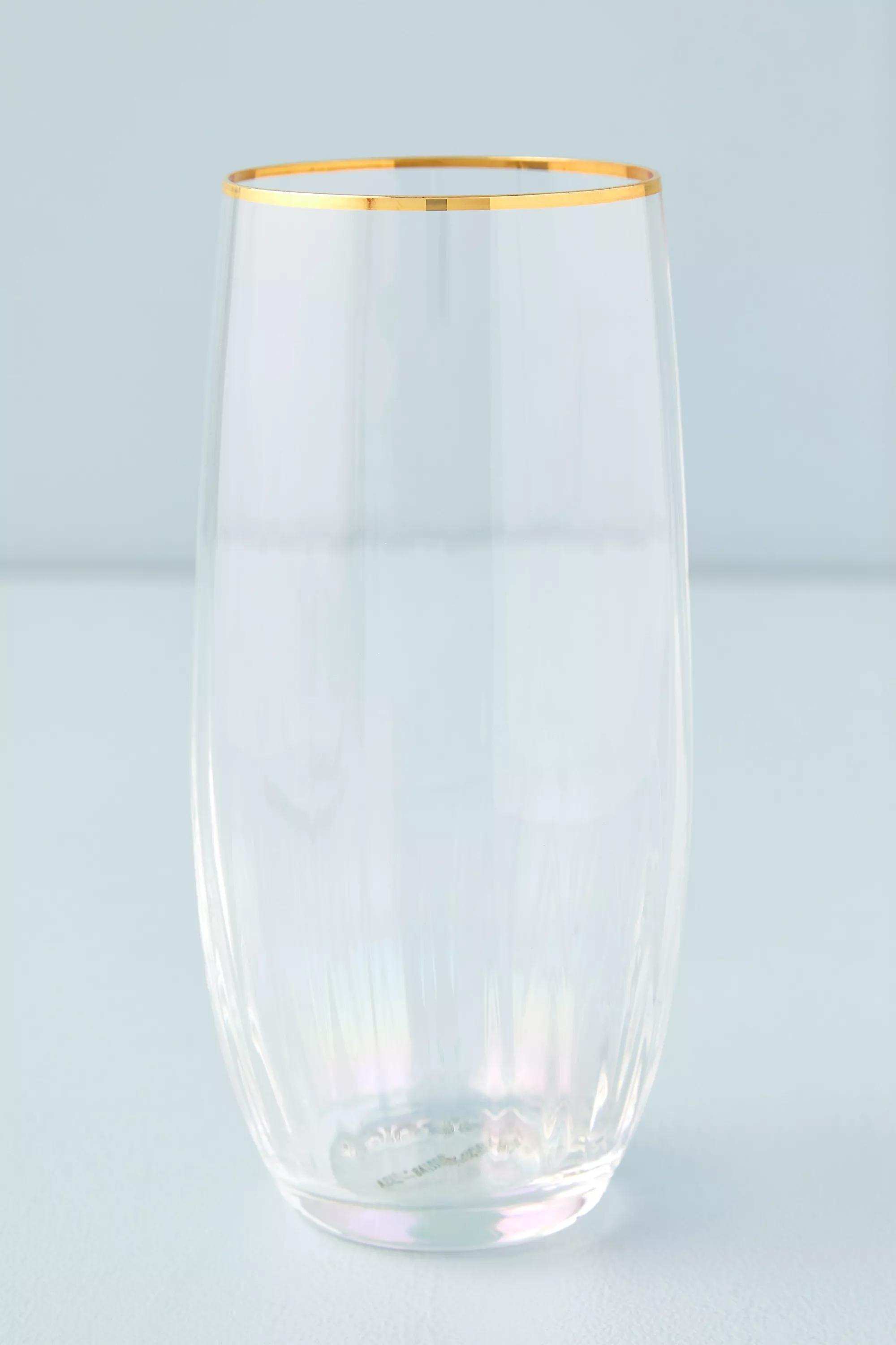 Highball Glass Waterfall, Gold, , medium