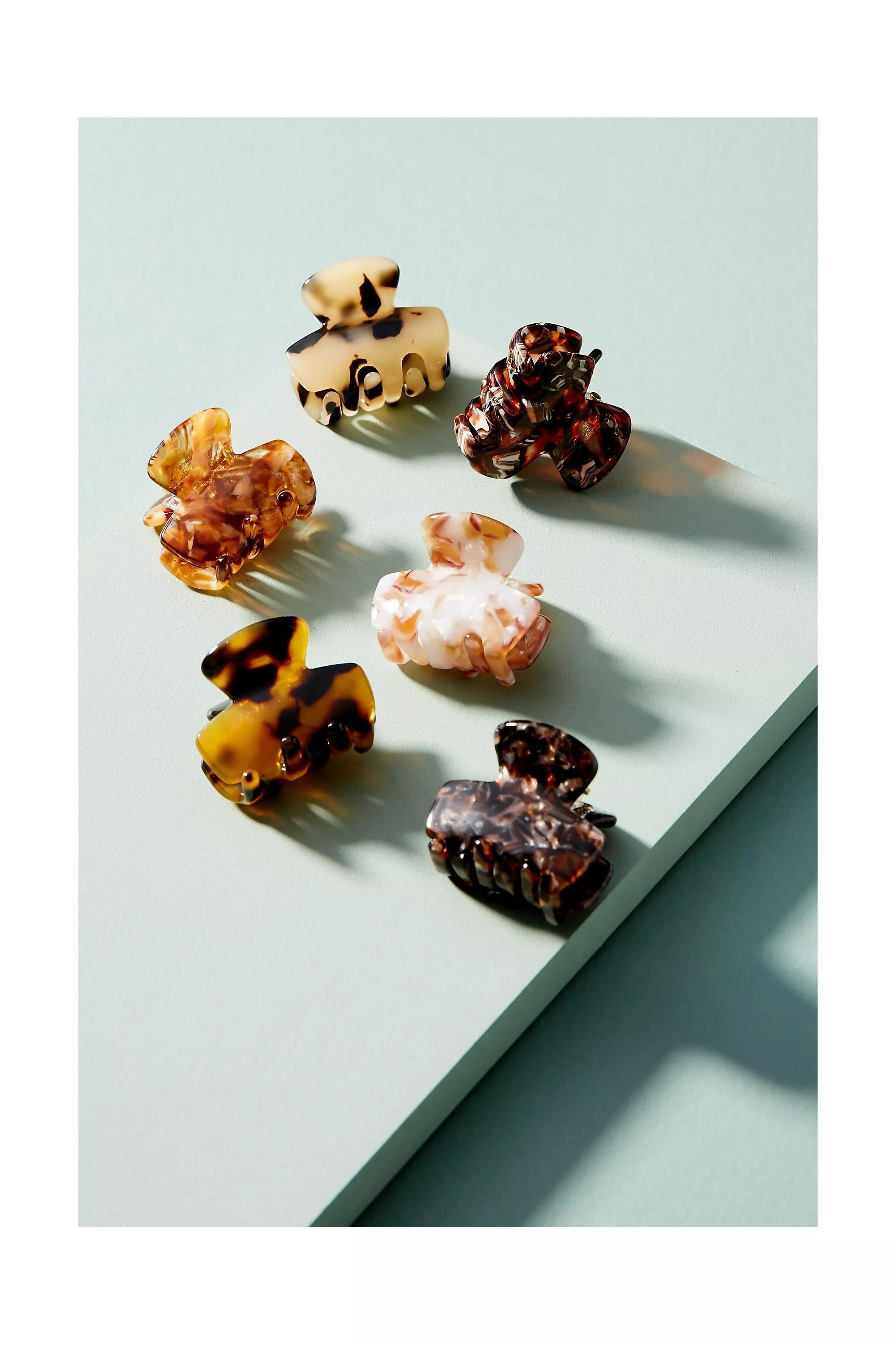 Anthropologie Mini Hair Clip Set, Beige, A501_0014, large image number 0