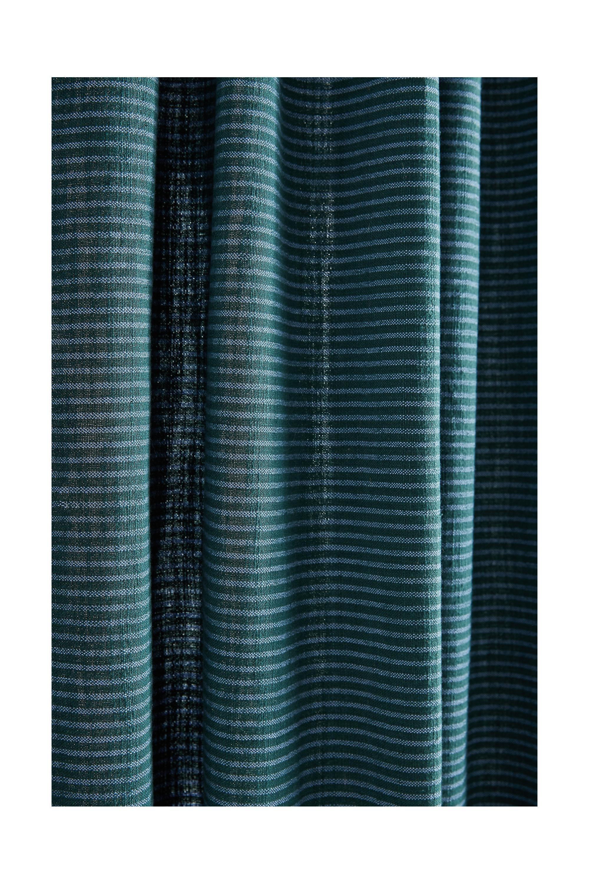 Mindra Striped Curtain, Navy, A501_0041, large image number 5