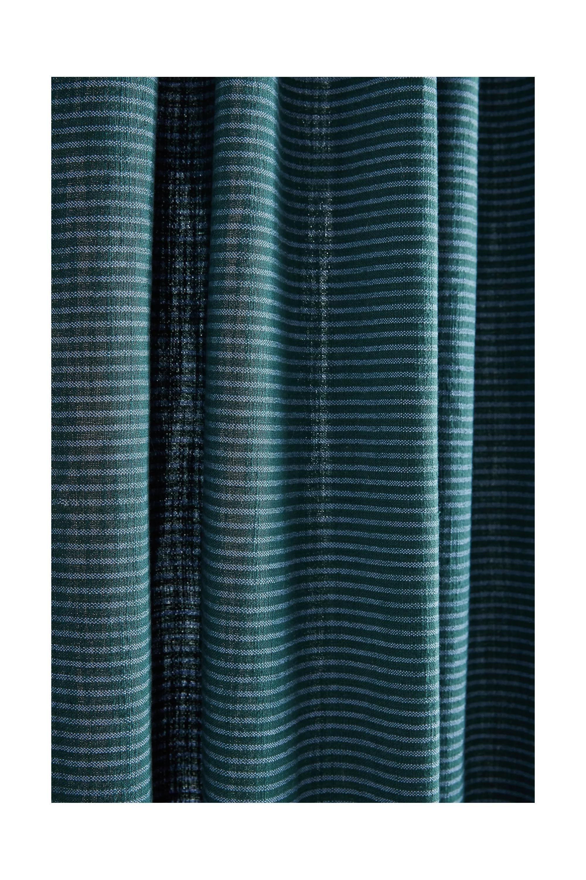 Mindra Striped Curtain, Navy, A501_0041, large image number 5