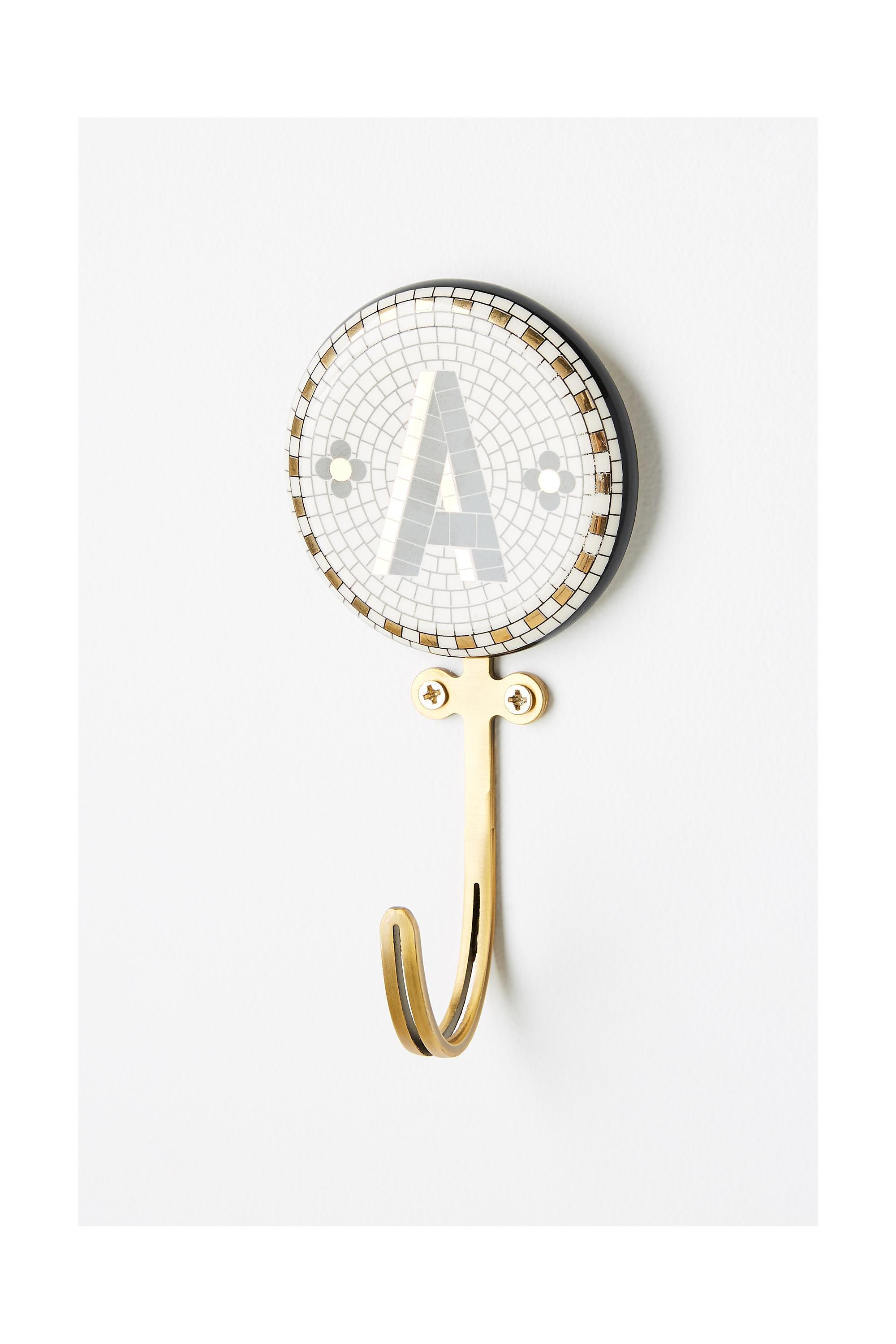 Anthropologie - Bistro Tile Monogram Hook, X