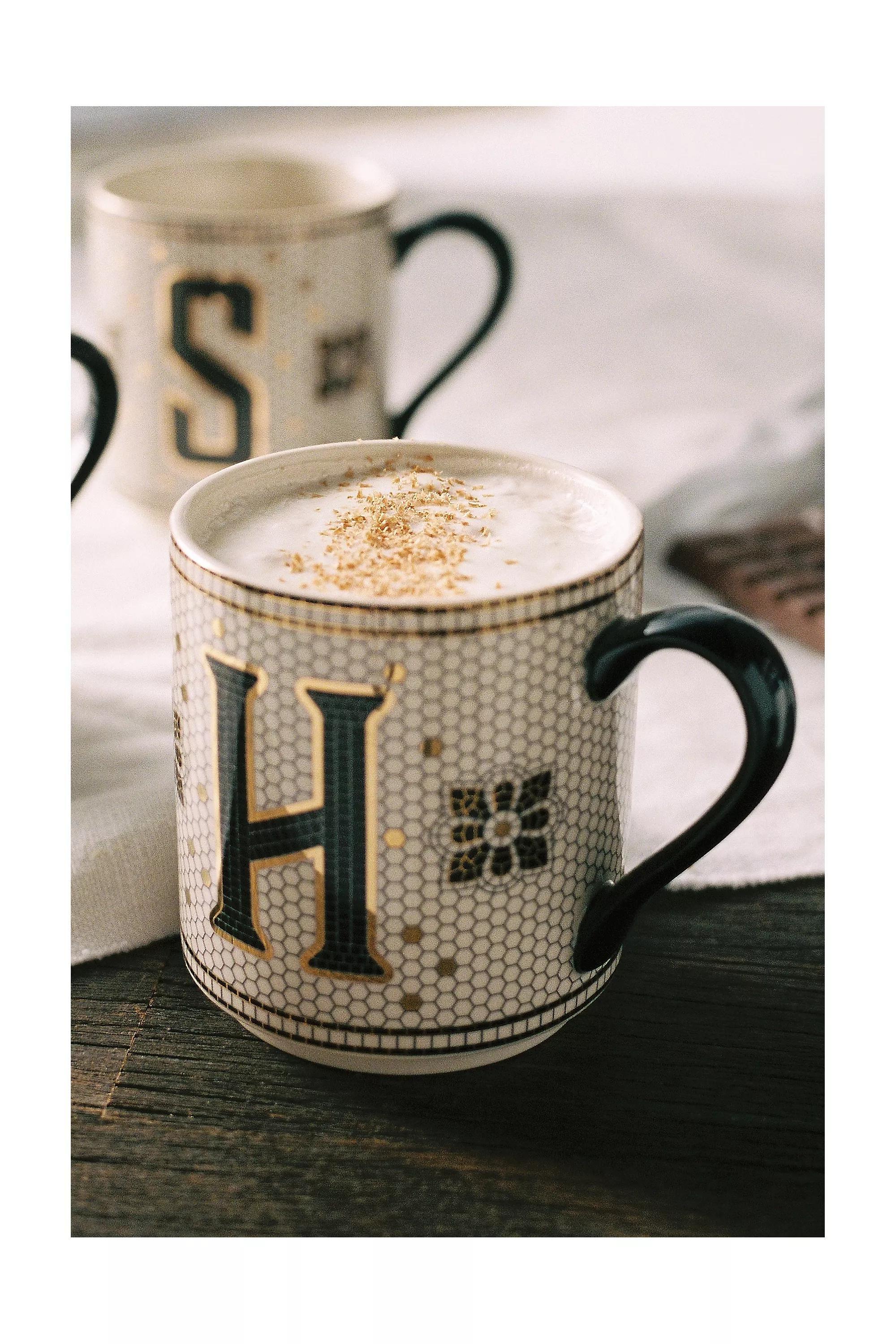 Bistro Tiled Margot Monogram Mug, A, A501_0901, large image number 4