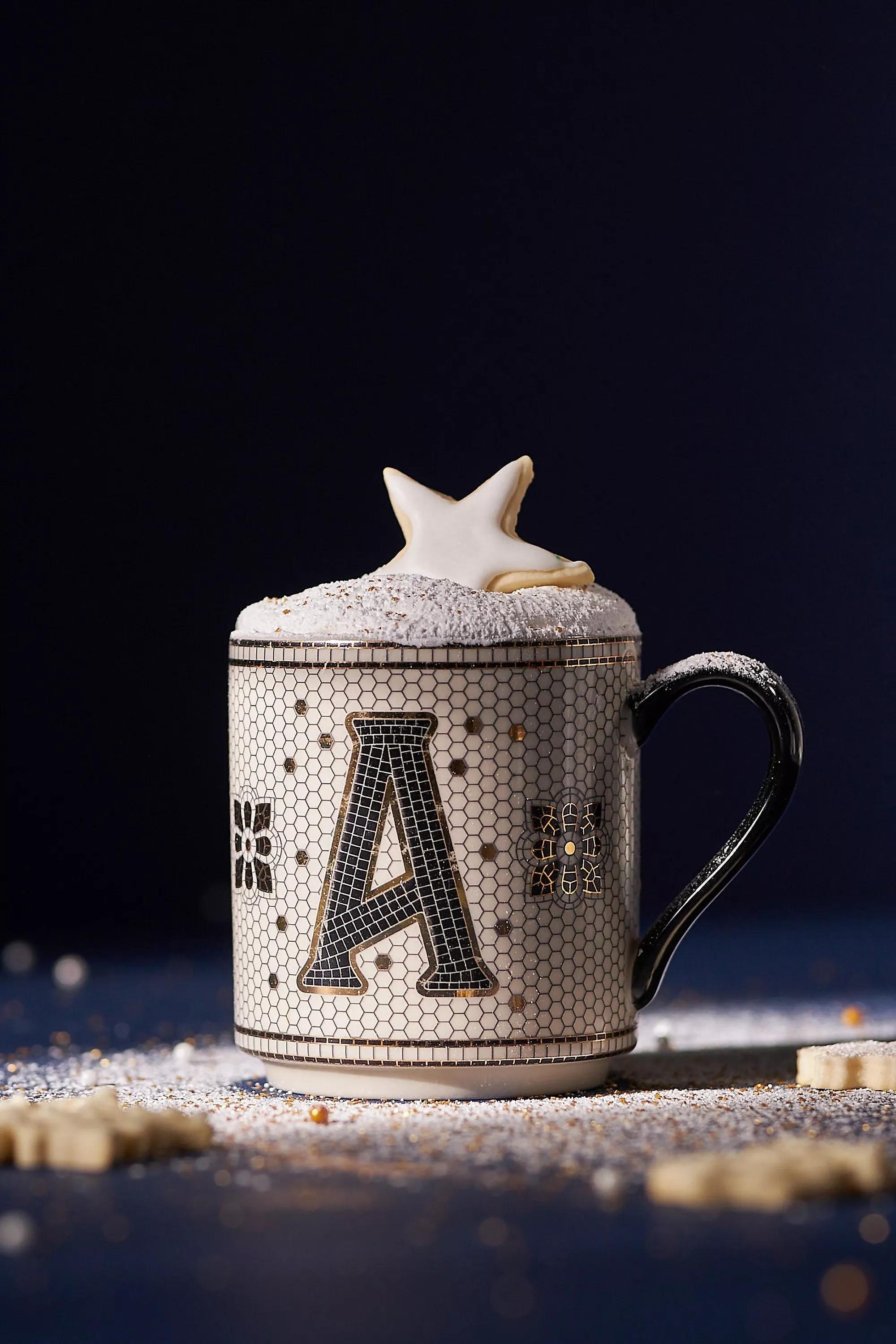 Bistro Tiled Margot Monogram Mug, E, A501_0905, large image number 5