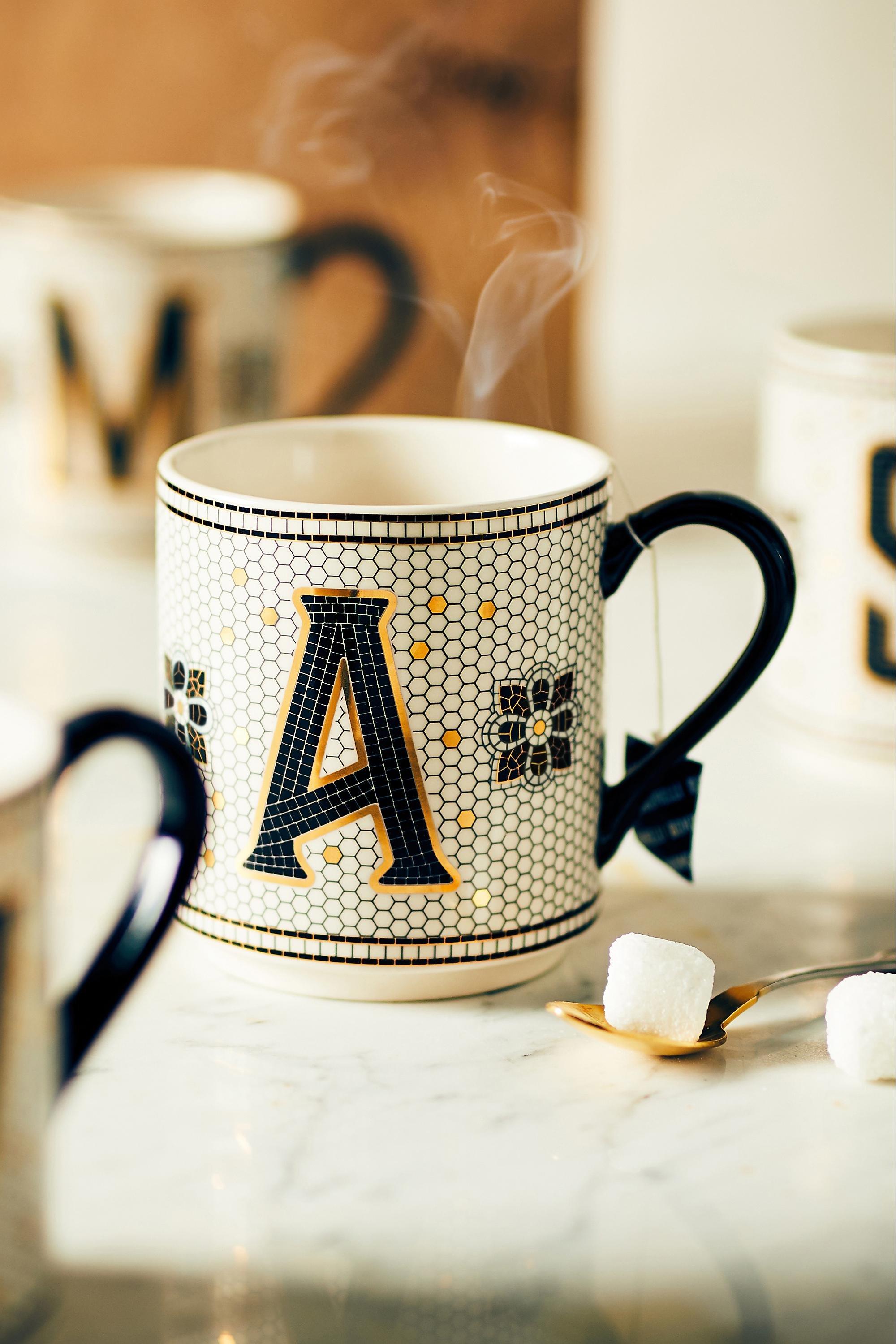 Bistro Tiled Margot Monogram Mug, I, A501_0909, large image number 2