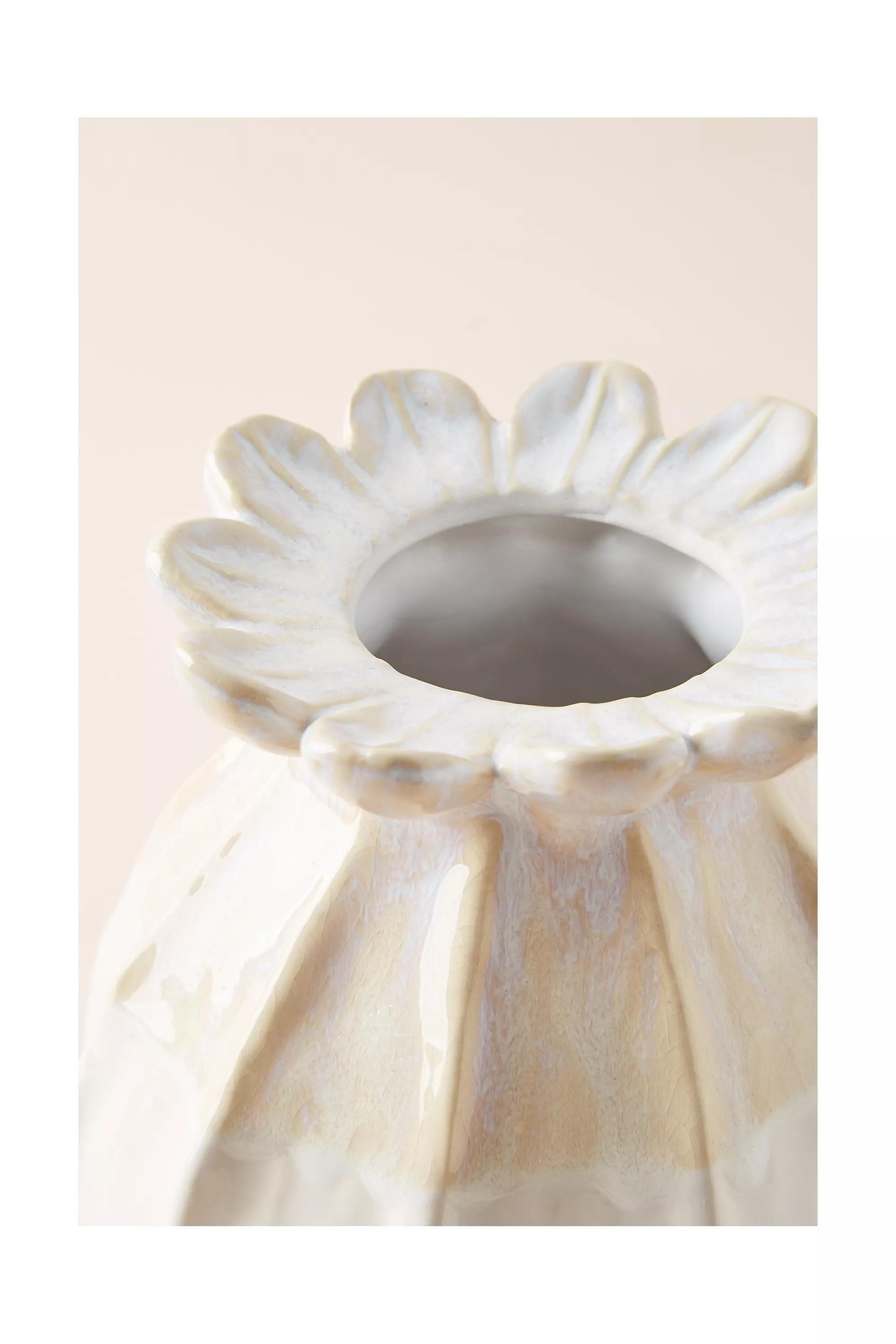 Lotus Pod Vase, White, A501_0010, large image number 4