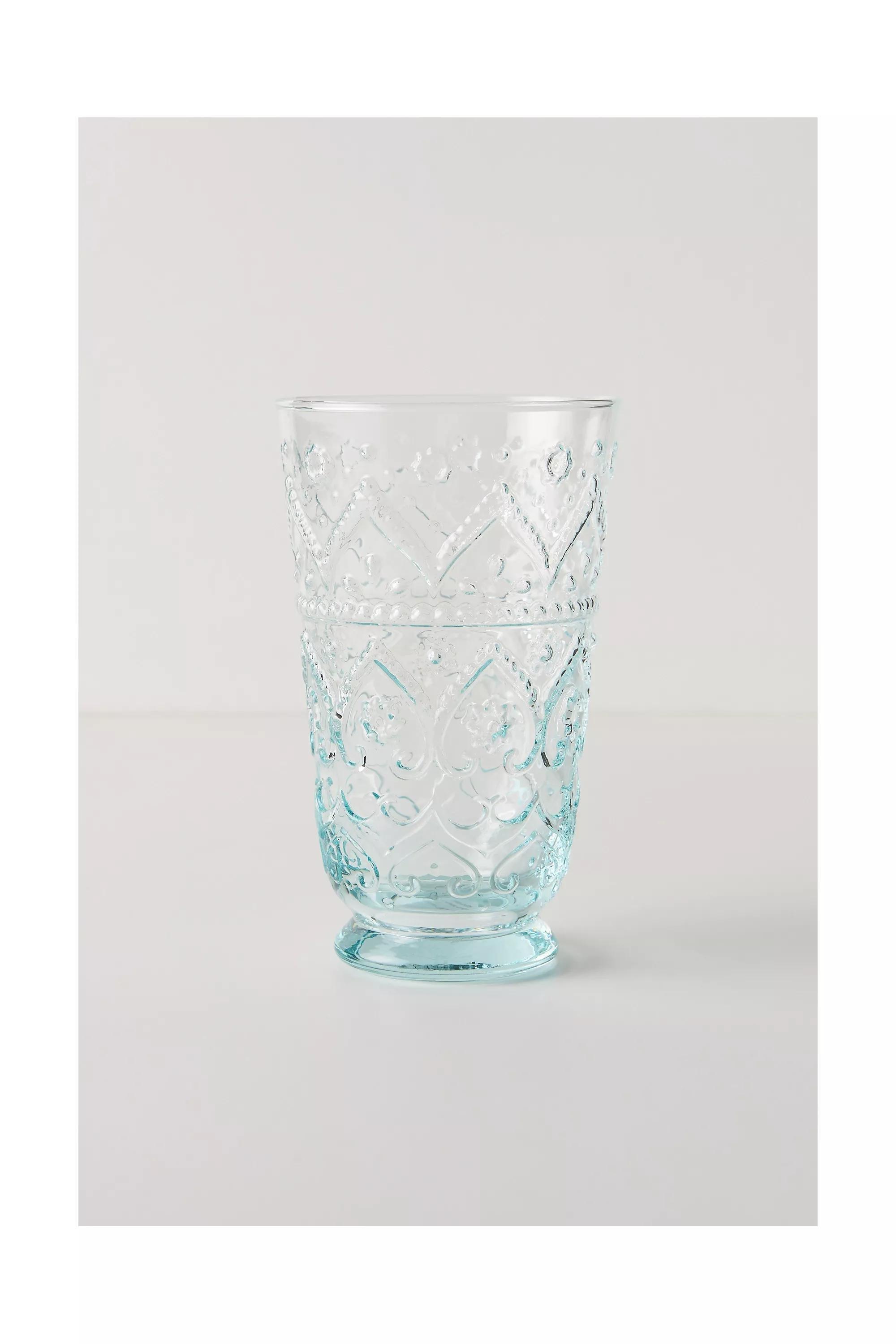 Anthropologie - Bombay Highball Glass, Blue