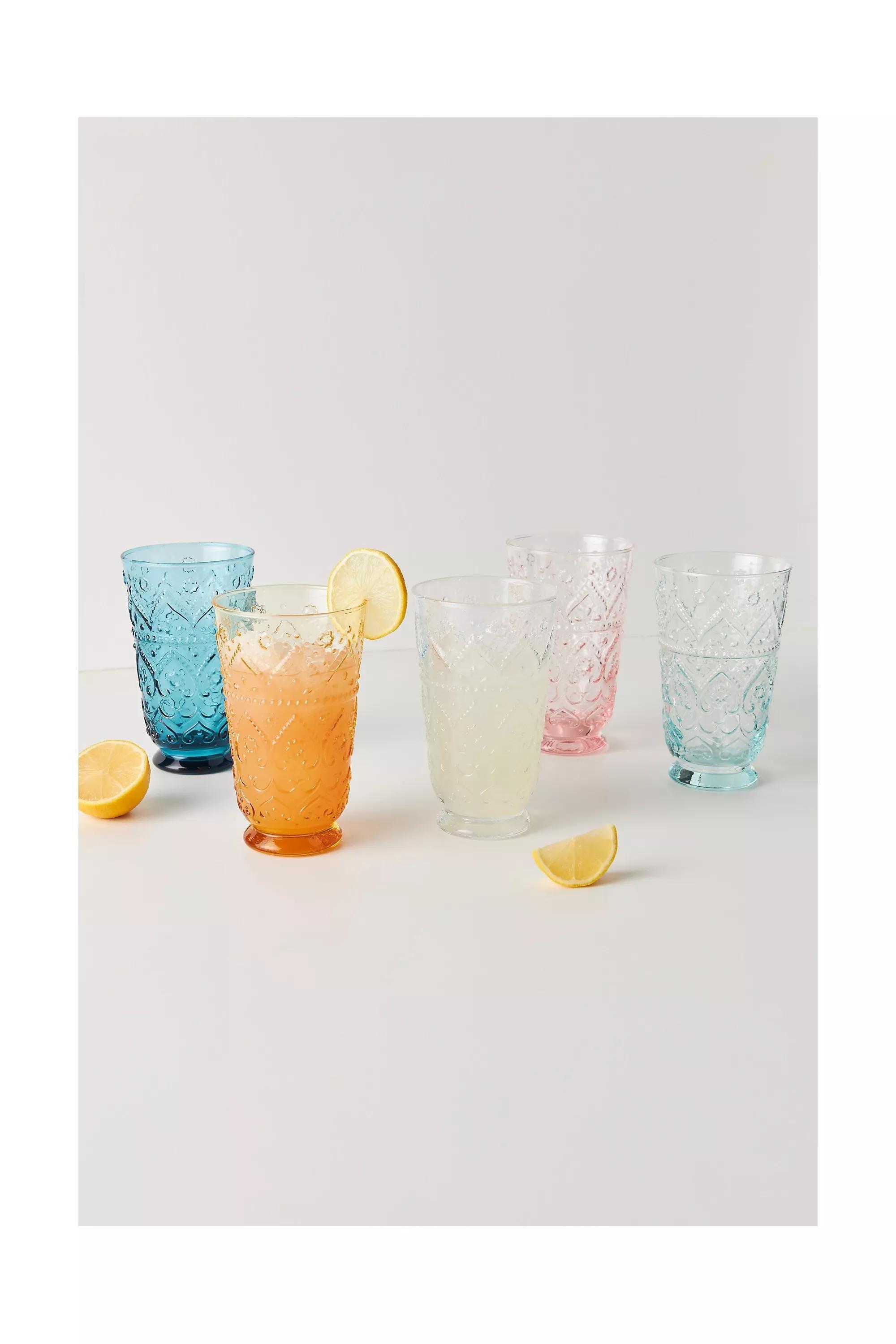 Anthropologie - Bombay Highball Glass, Blue