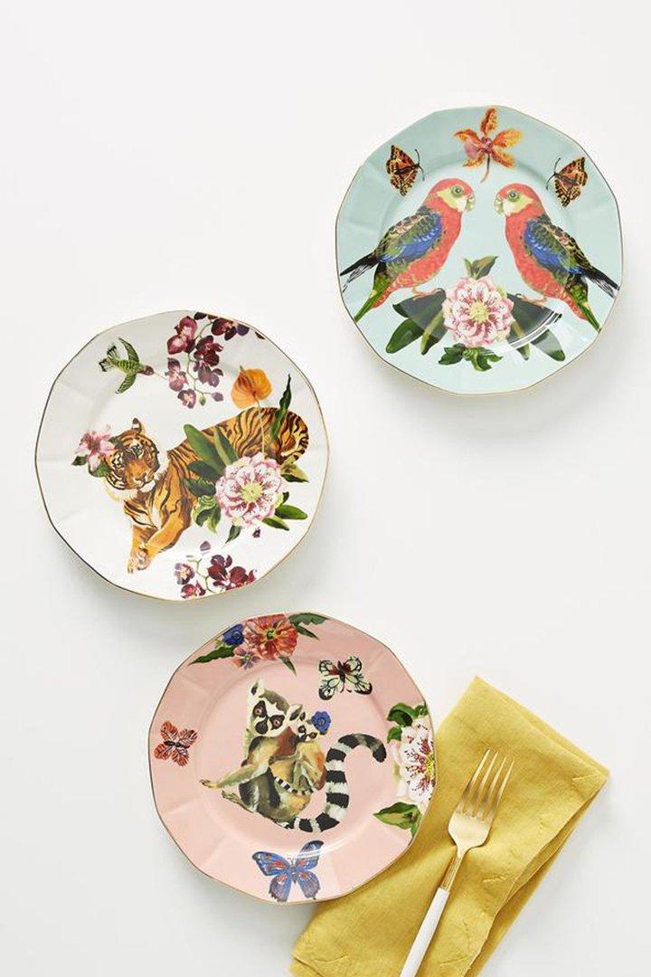 Nathalie Lete Titania Dessert Plate, Pink, , large image number 1