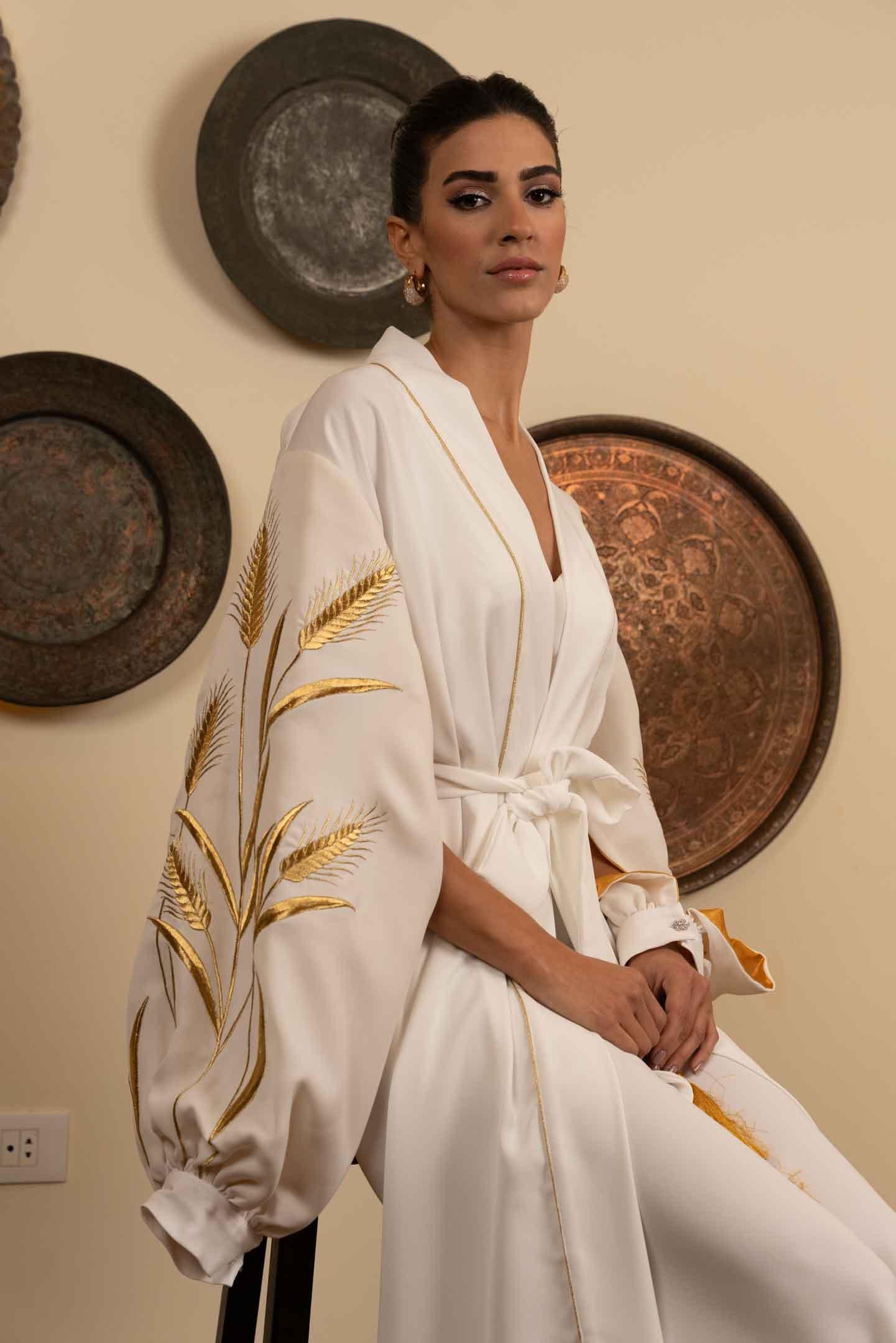 Anthropologie Women Kaftan, White, , medium
