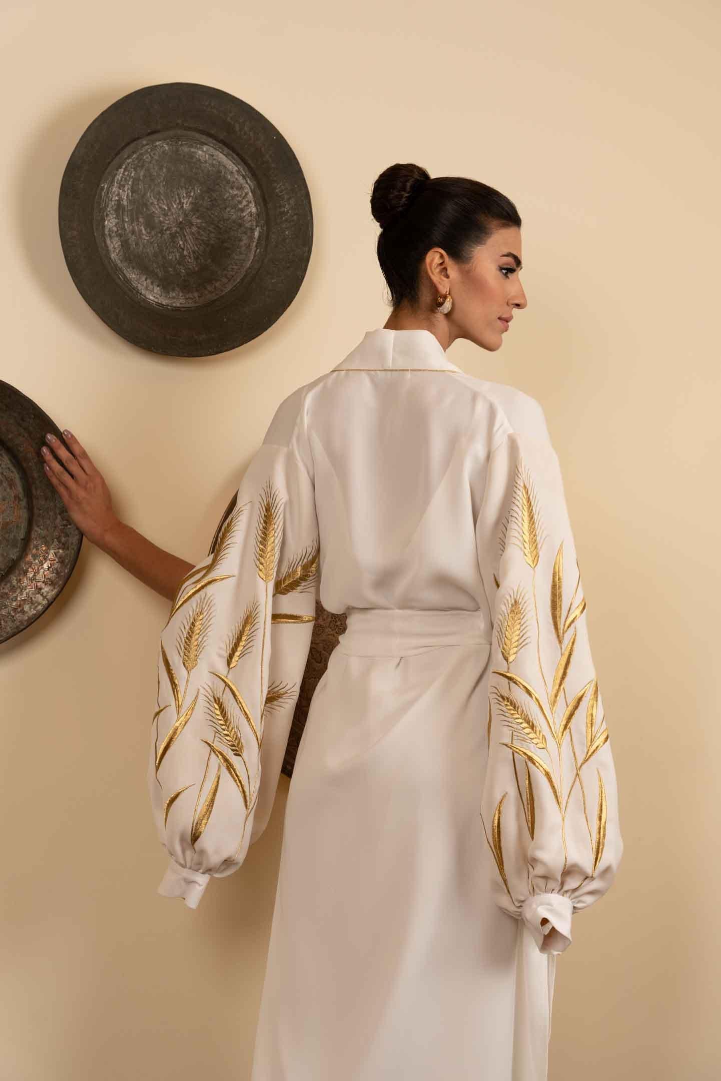 Anthropologie Women Kaftan, White, A515_010, large image number 2
