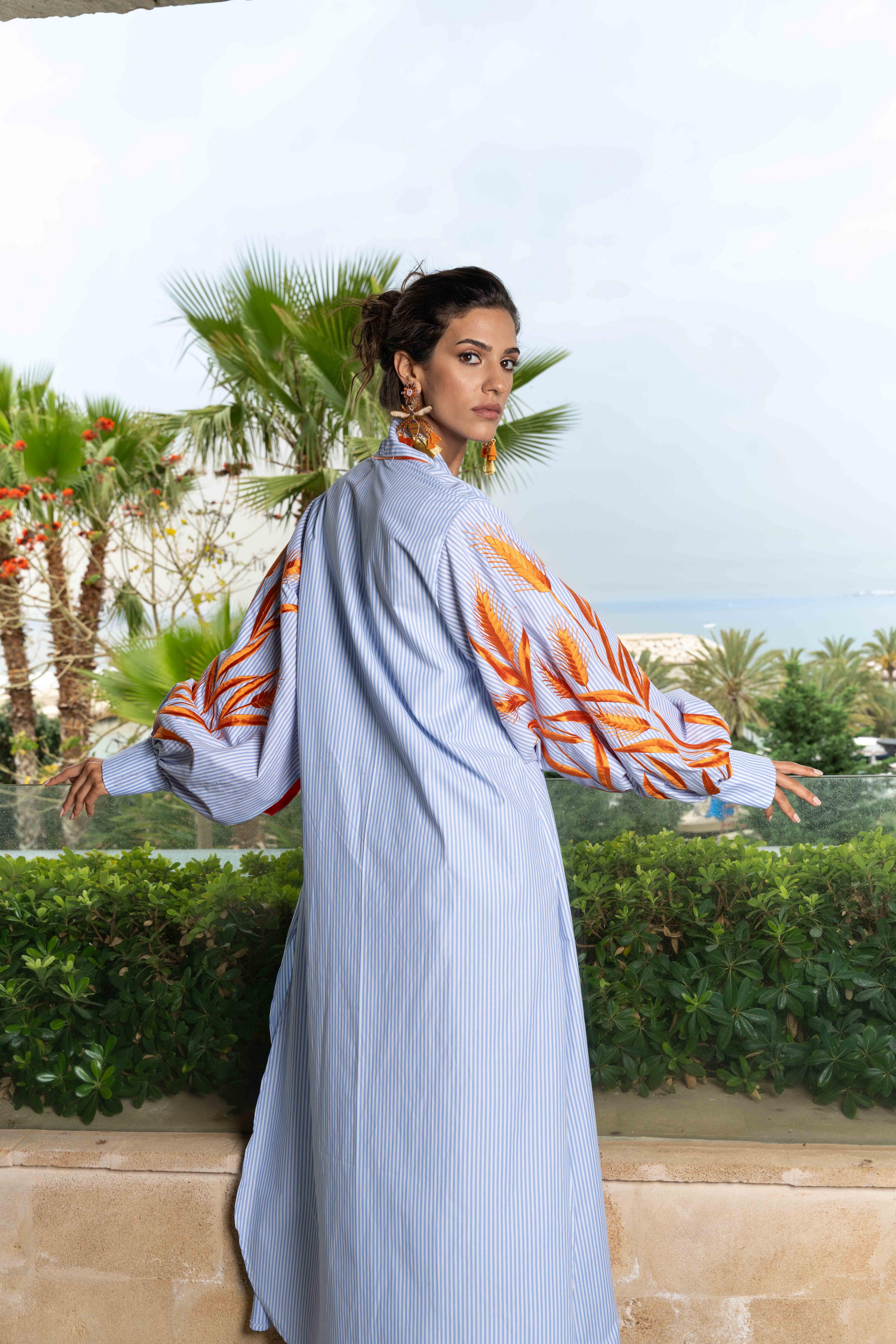 Anthropologie Daisy Kaftan, Blue-Orange, A515_000, large image number 1