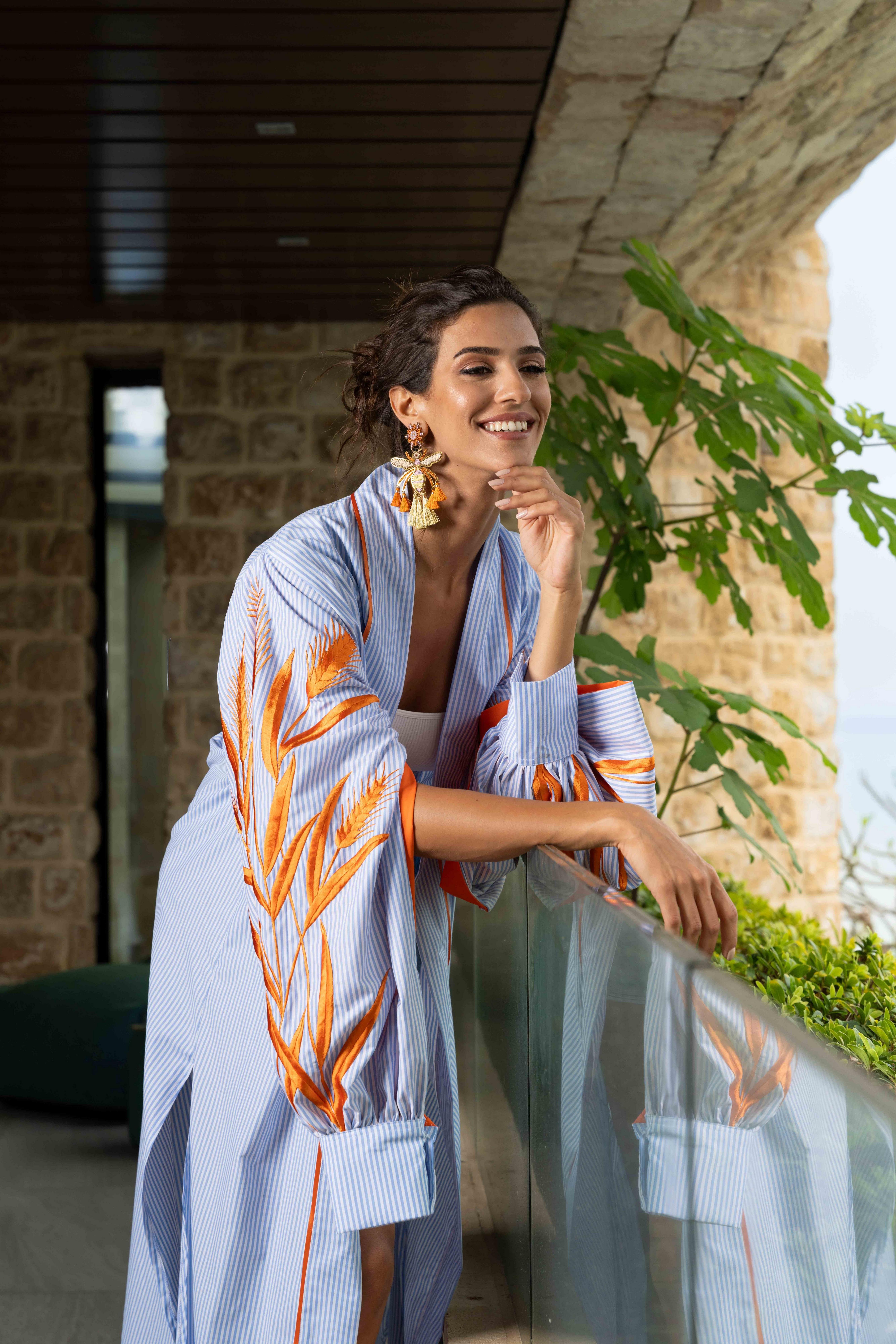 Anthropologie Daisy Kaftan, Blue-Orange, A515_000, large image number 3