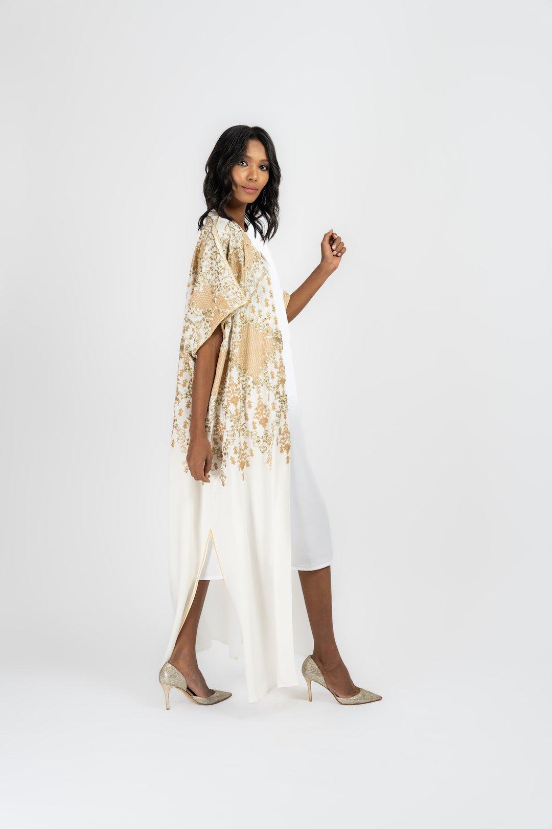 Evanescent Kaftan, White, A515_010, large image number 0