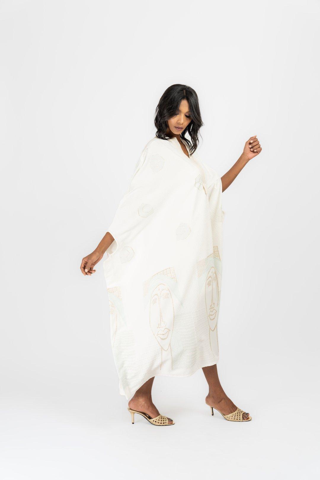 Faraway Kaftan,White, A515_049, large image number 1