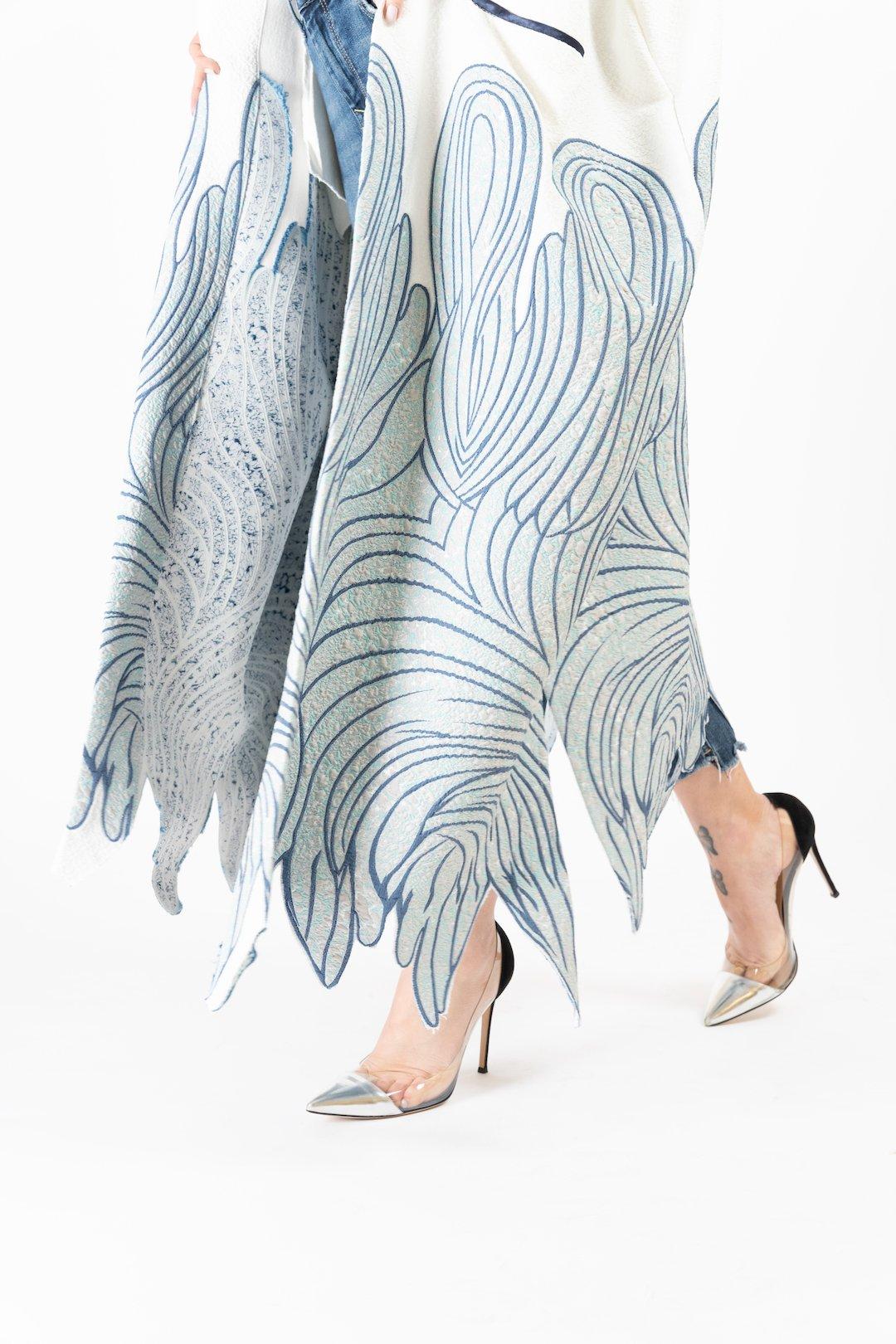 Anthropologie Harmonica Kaftan, White-Pink, A515_049, large image number 5