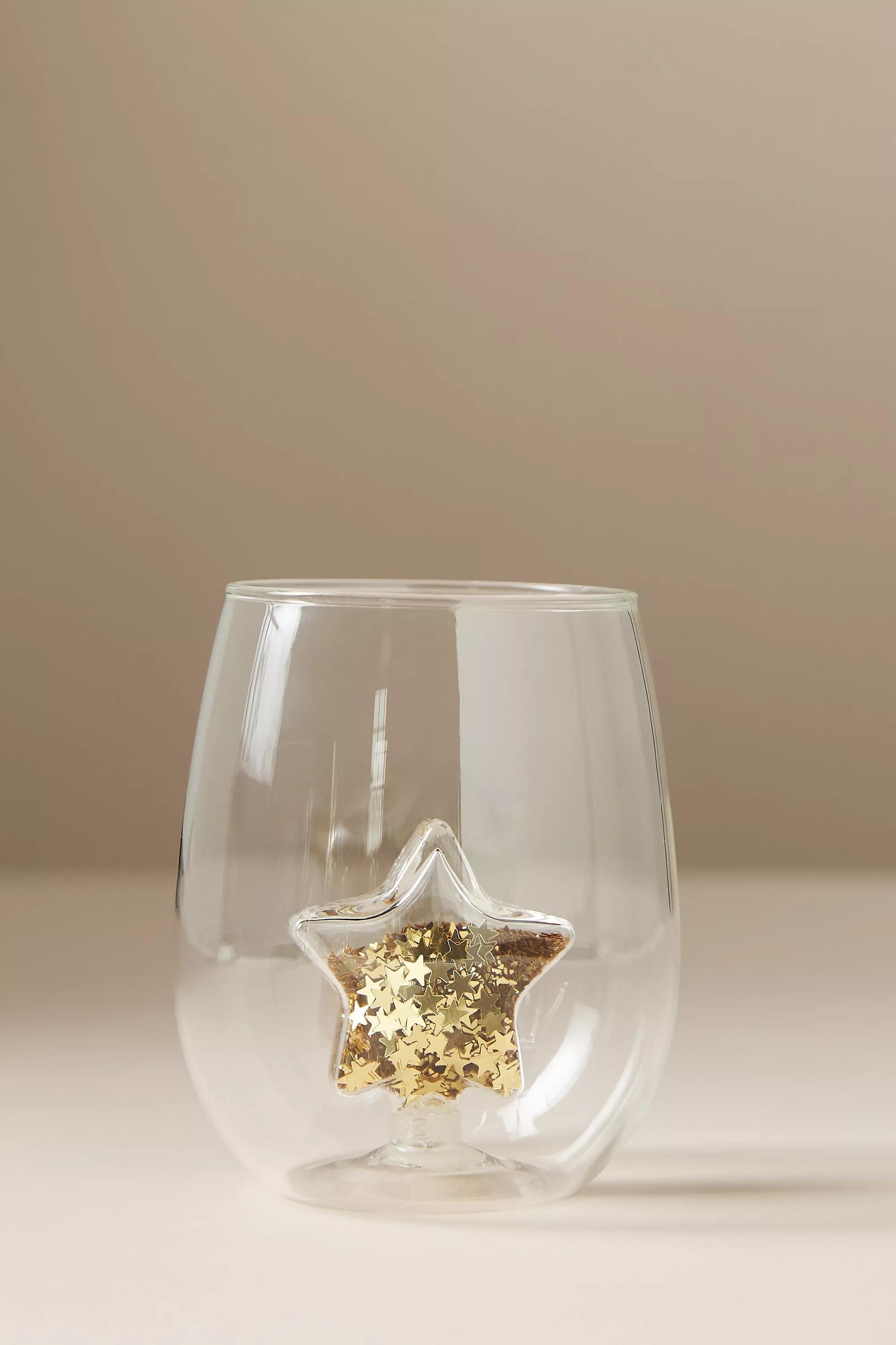 Yuletide Stemless Wine Glass, Gold, A501_0070, large image number 0