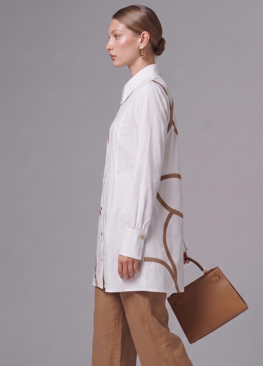 Graphic Panel Shirt, White, , large image number 2