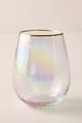 Anthropologie - Lustered Stemless Red Glass, Oyster