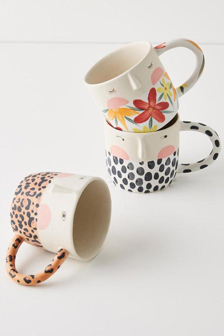 Fotini Tikkou Visage Mug, Orange, A501_0089, large image number 3
