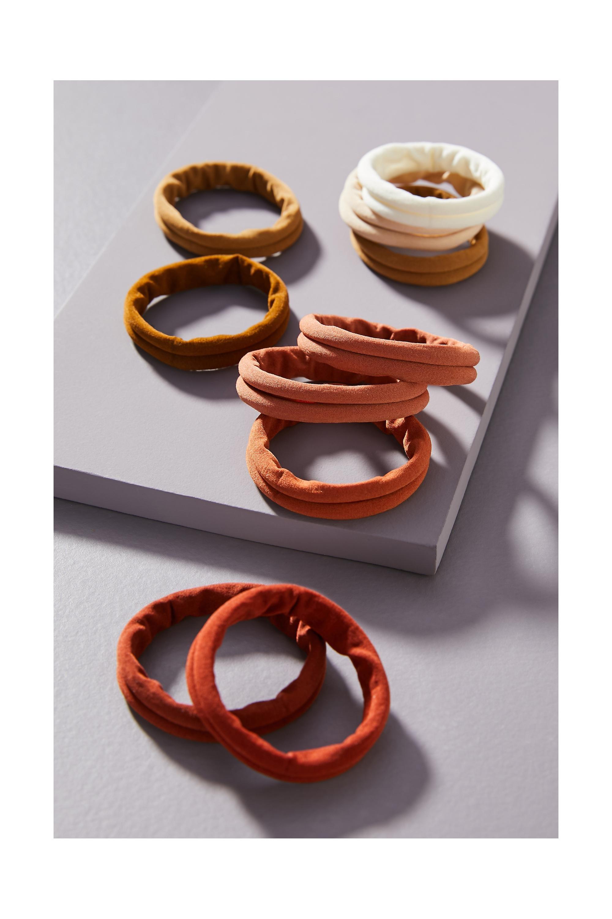 Tonal Hair Ties, Set Of 10, Multicolour, A501_0060, large image number 0