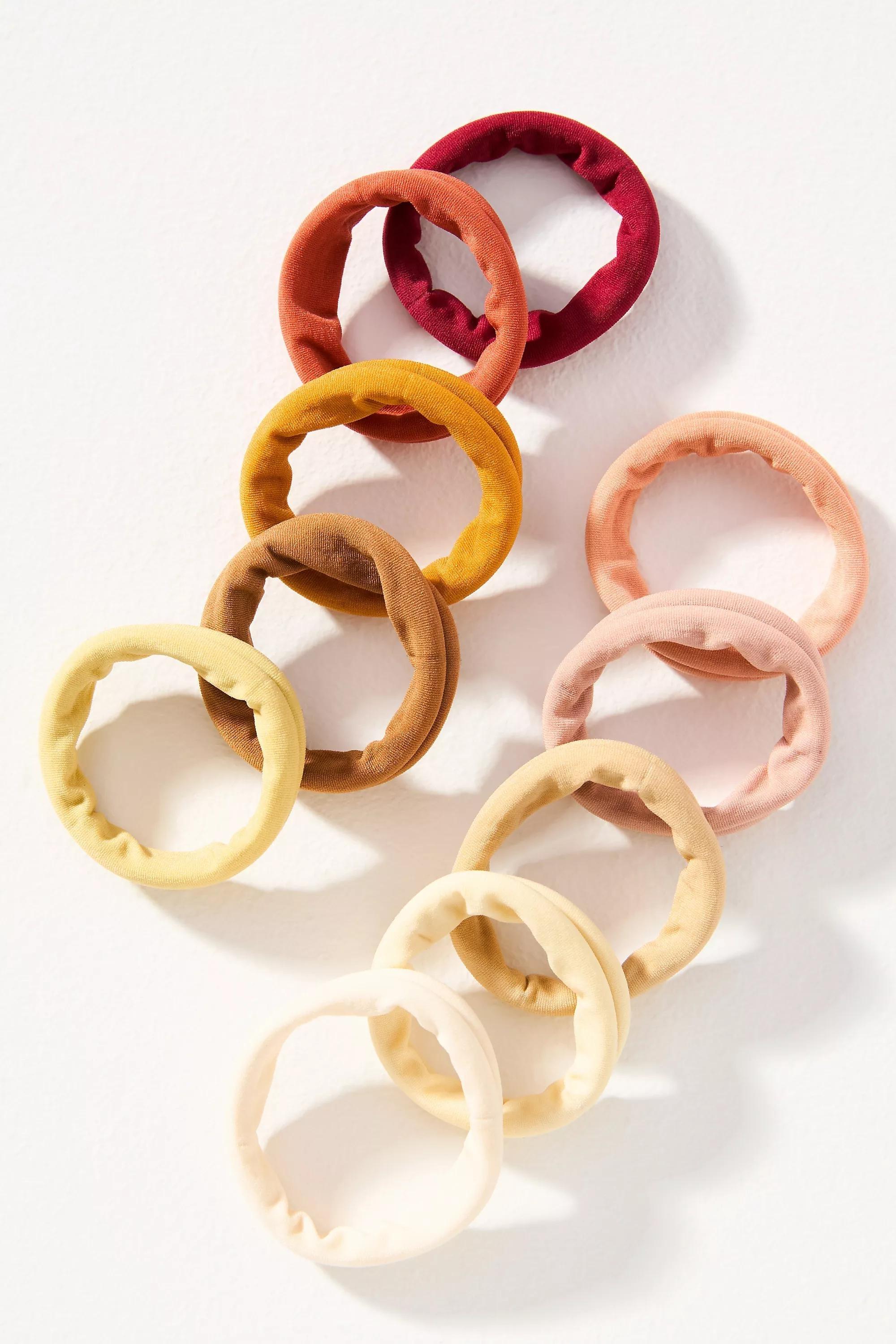 Anthropologie Set Of 10 Hair Ties, Multicolour, A501_0086, medium