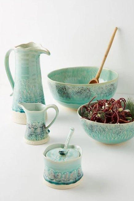 Old Havana Sugar Bowl & Spoon, Green, A501_0045, large image number 1