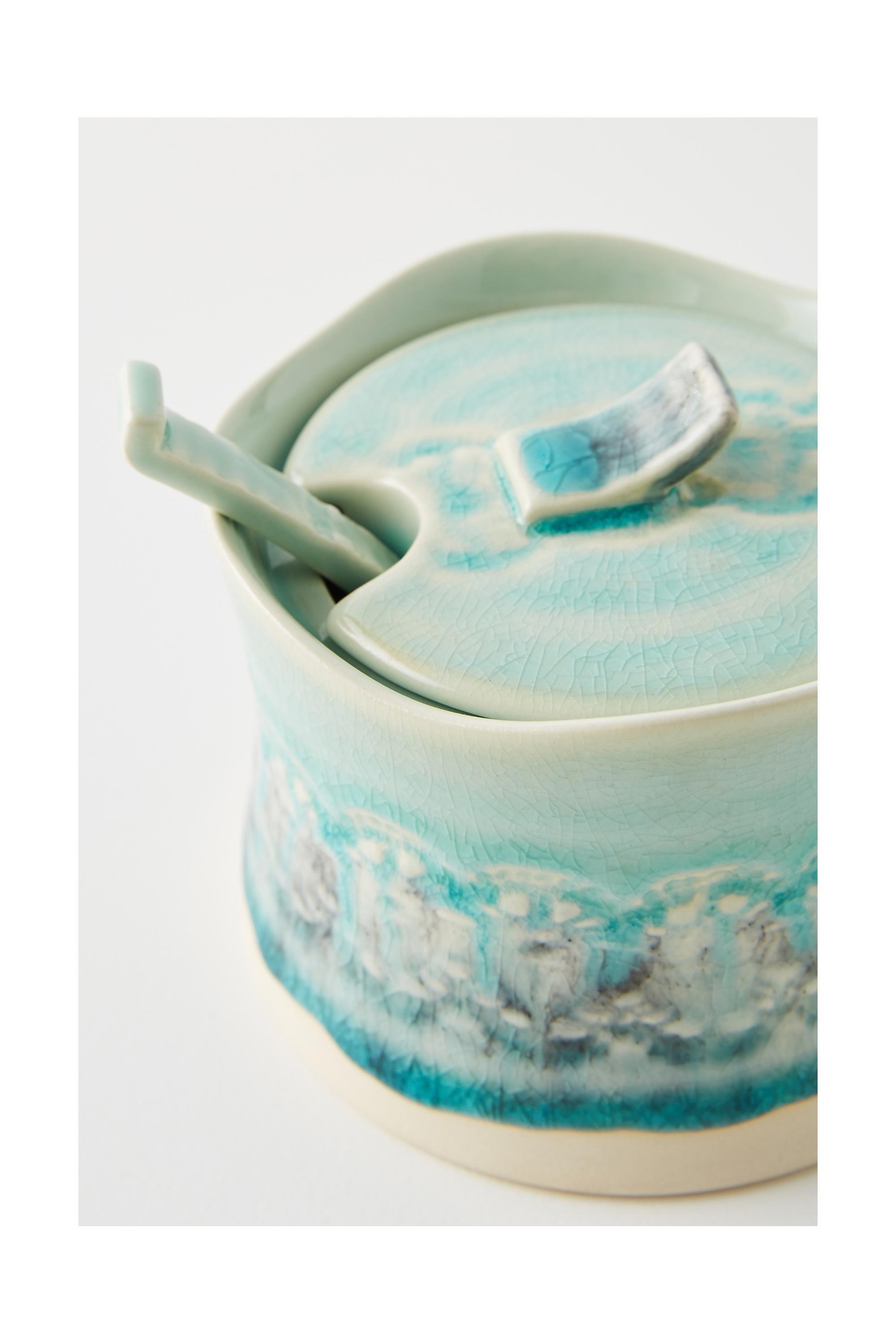 Old Havana Sugar Bowl & Spoon, Green, A501_0045, large image number 2