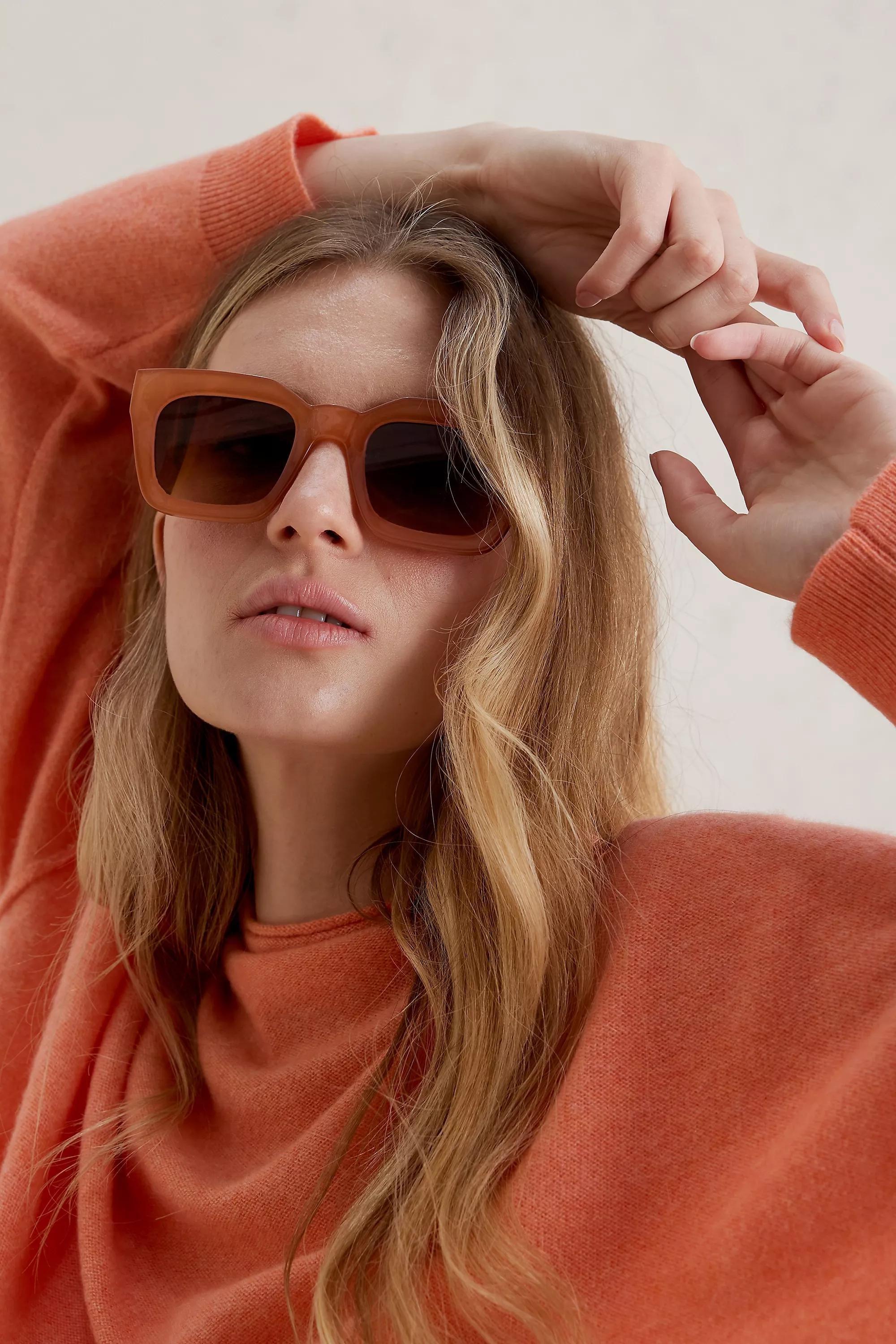 Alani Cashmere Mock Neck Jumper, Peach, A501_0067, large image number 1