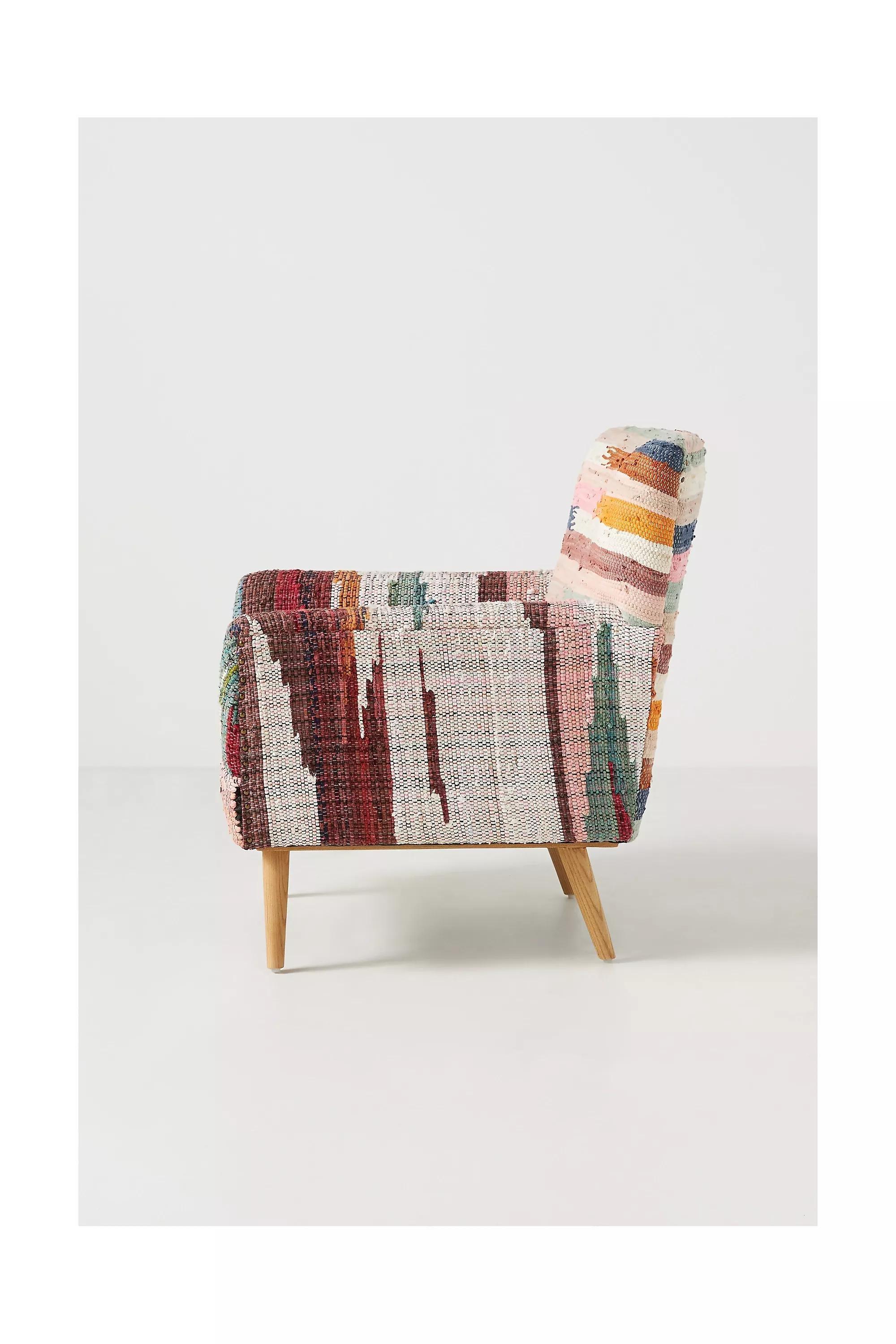 Woven Rag Rug Accent Chair, Marija, A501_0000, large image number 9