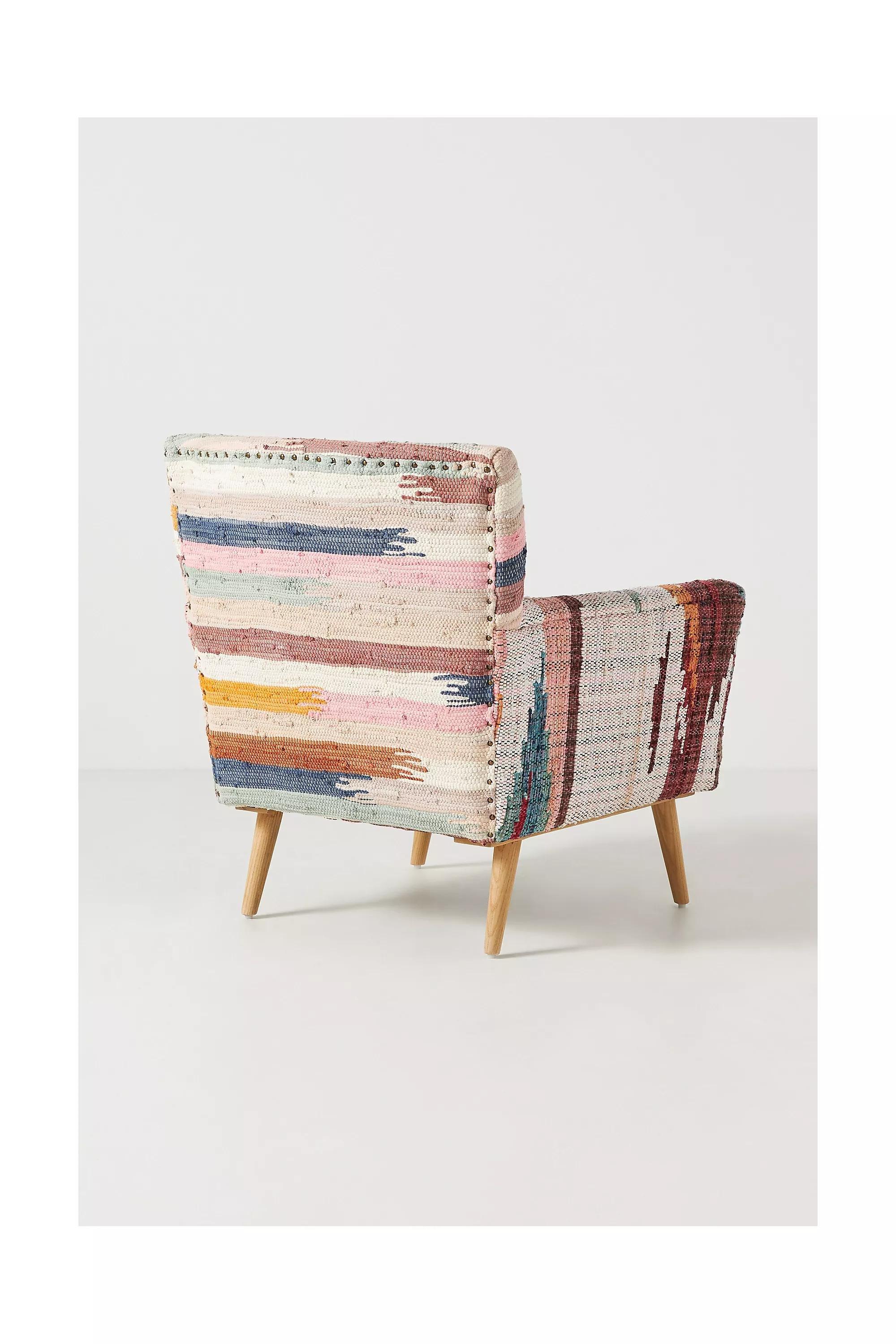 Woven Rag Rug Accent Chair, Marija, A501_0000, large image number 12