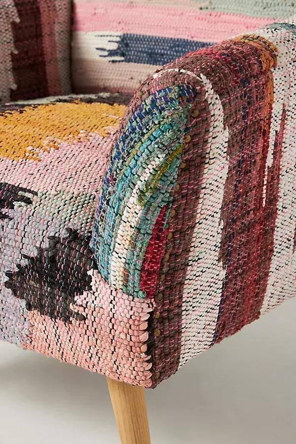 Woven Rag Rug Accent Chair, Marija, A501_0000, large image number 13
