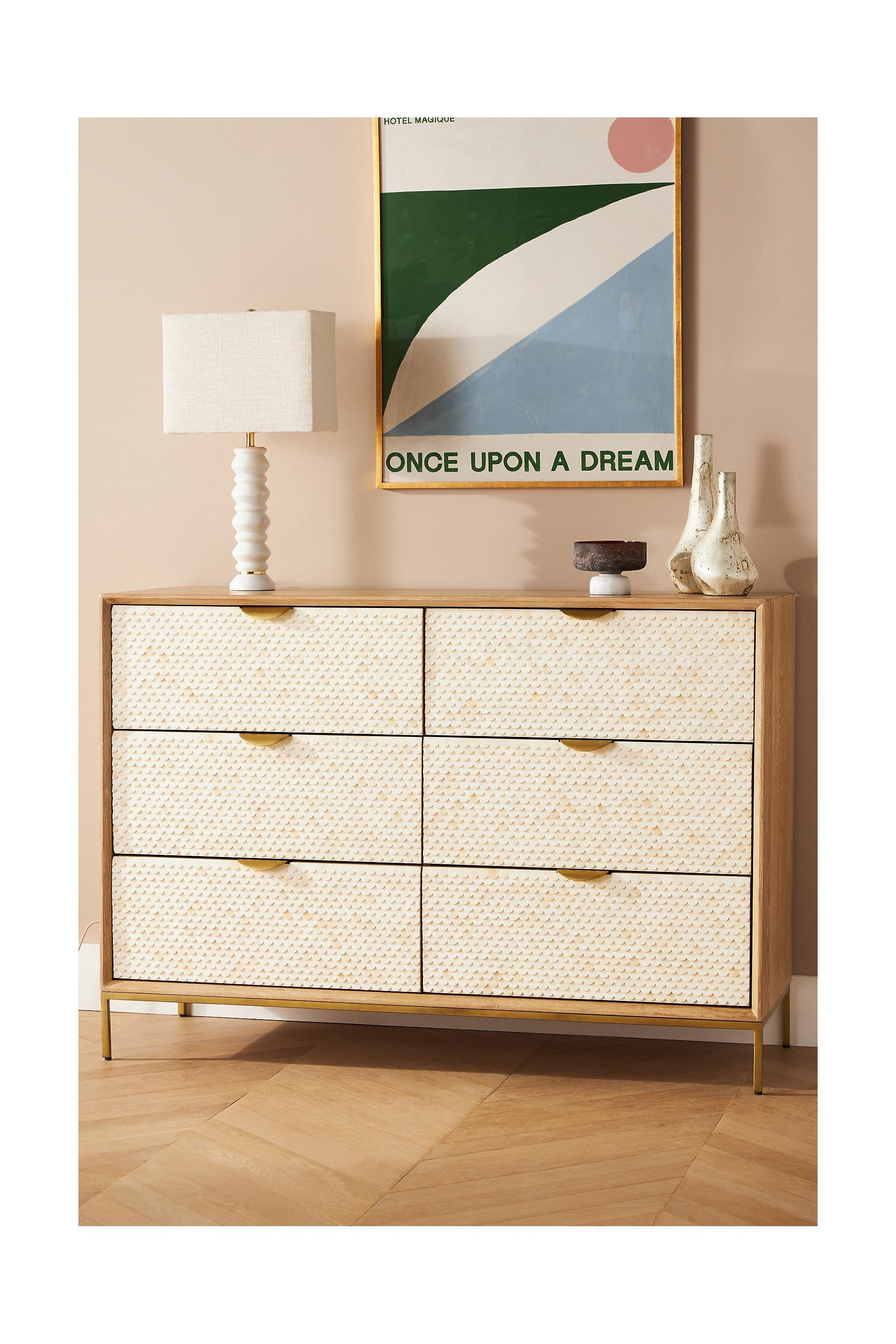 Pisces Six-Drawer Dresser, Grey, , large image number 1