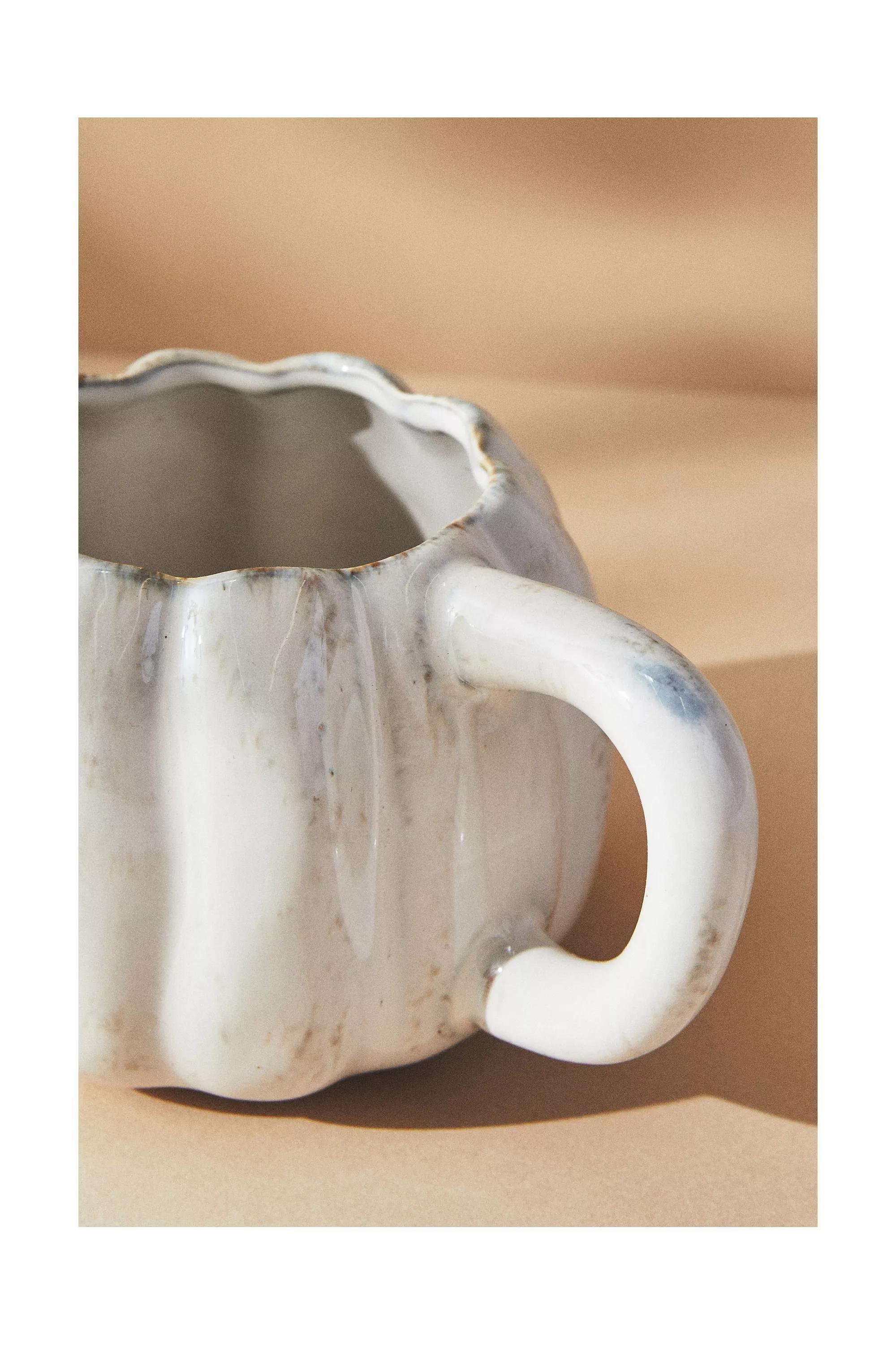 Pumpkin-Shaped Mug, Ivory, , large image number 3
