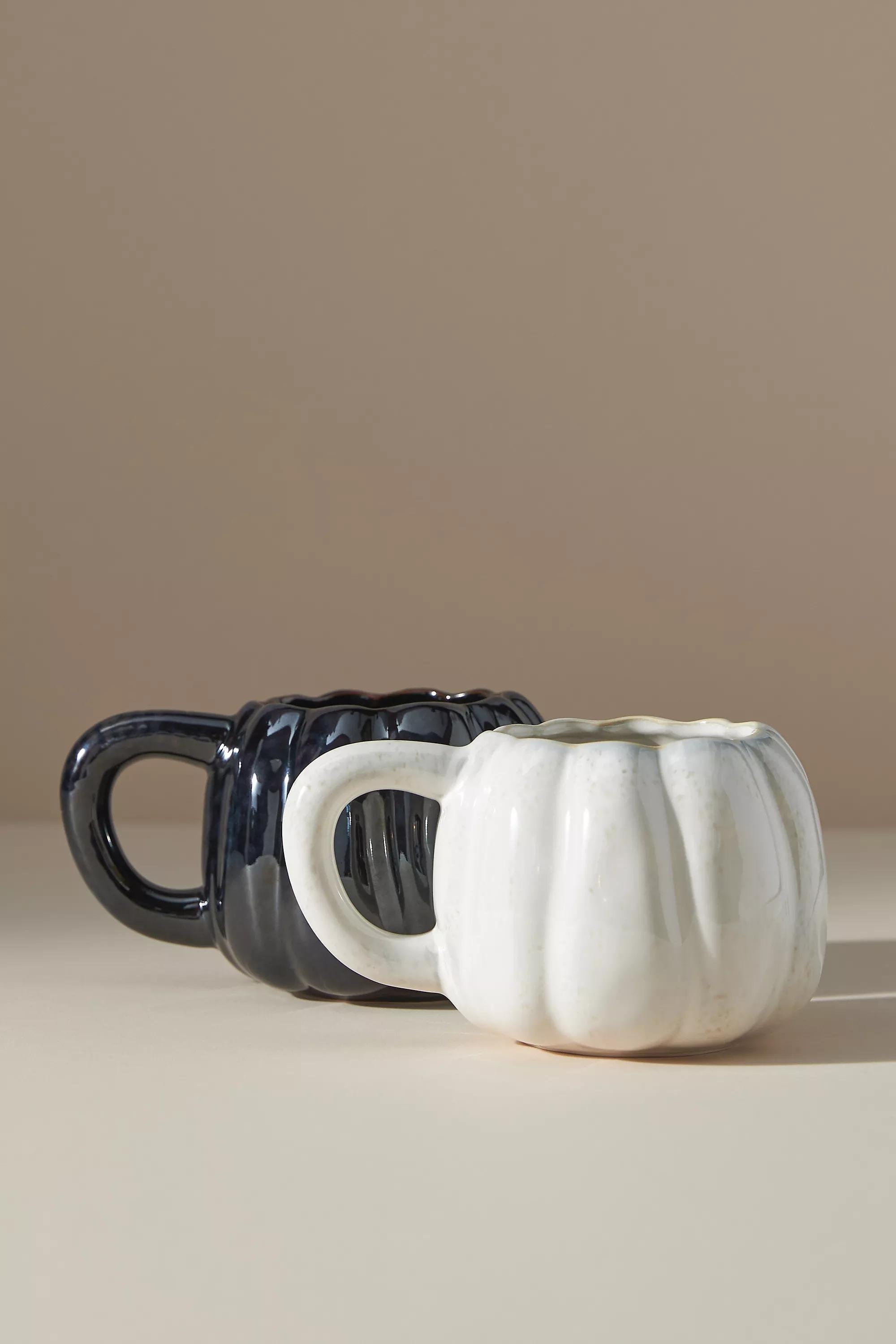 Pumpkin-Shaped Mug, Ivory, , large image number 5