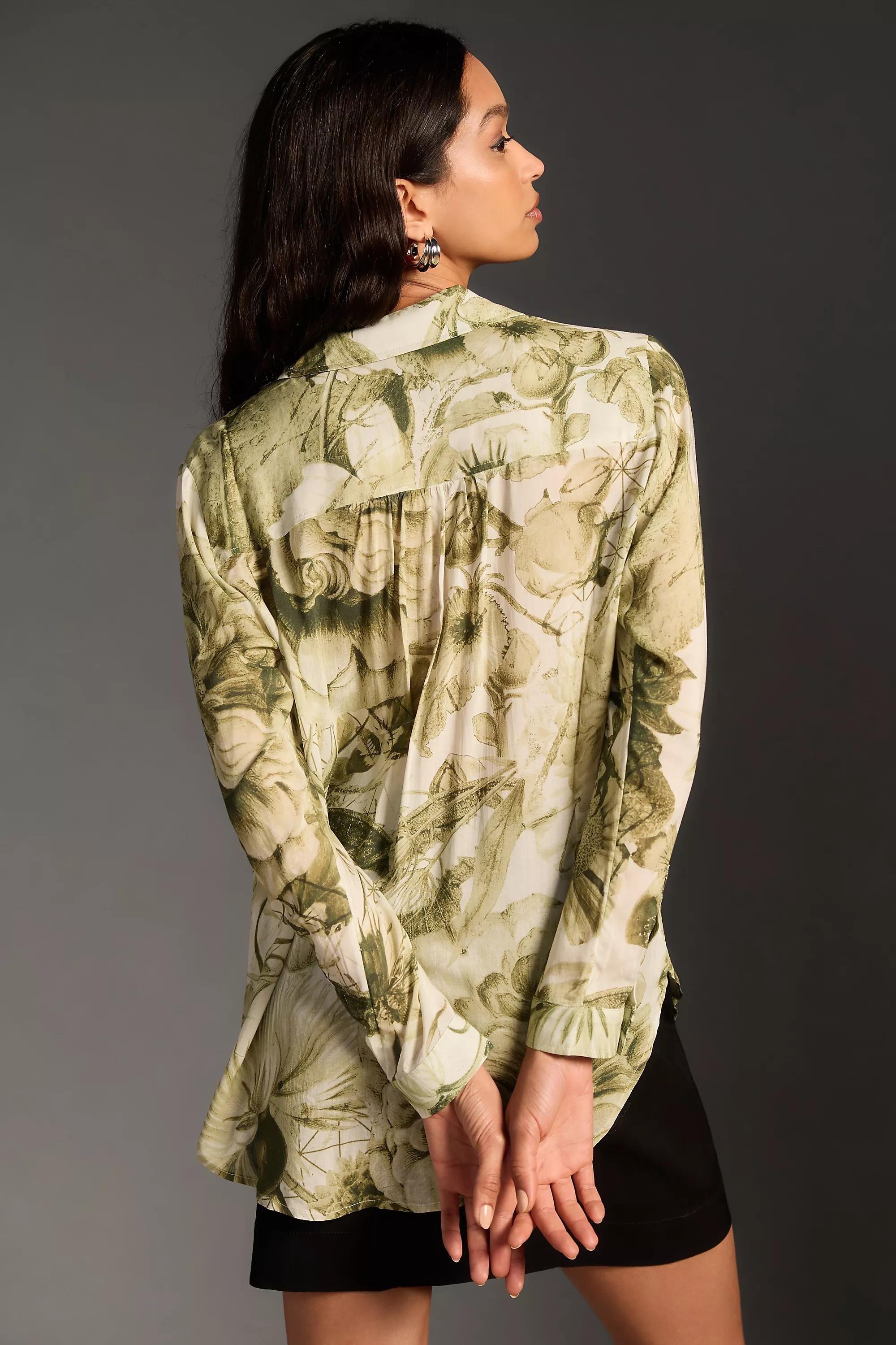 Pilcro The Romy Relaxed Buttondown, Green, , large image number 1