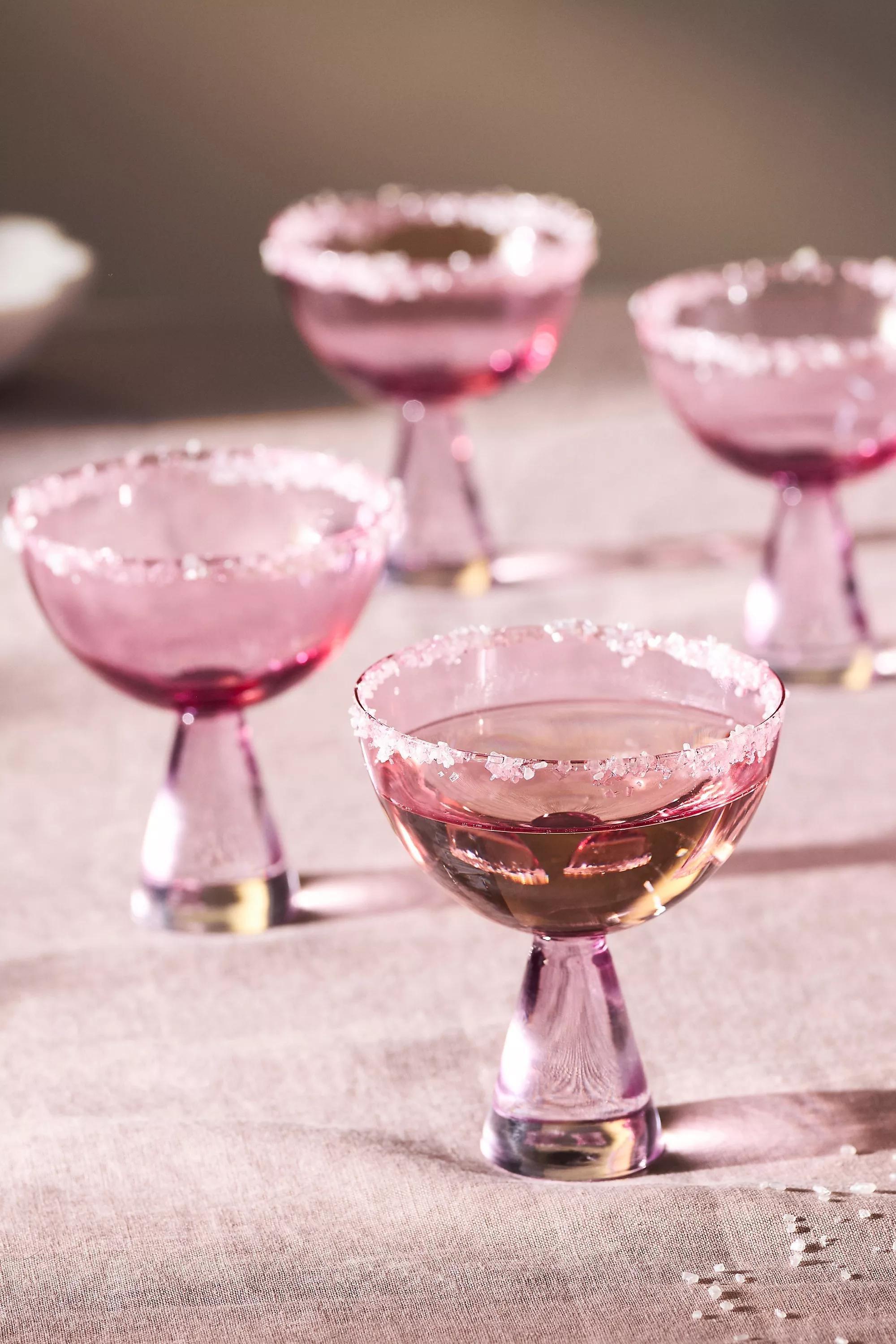 Anthropologie - Ramona Coupe Glass, Pink