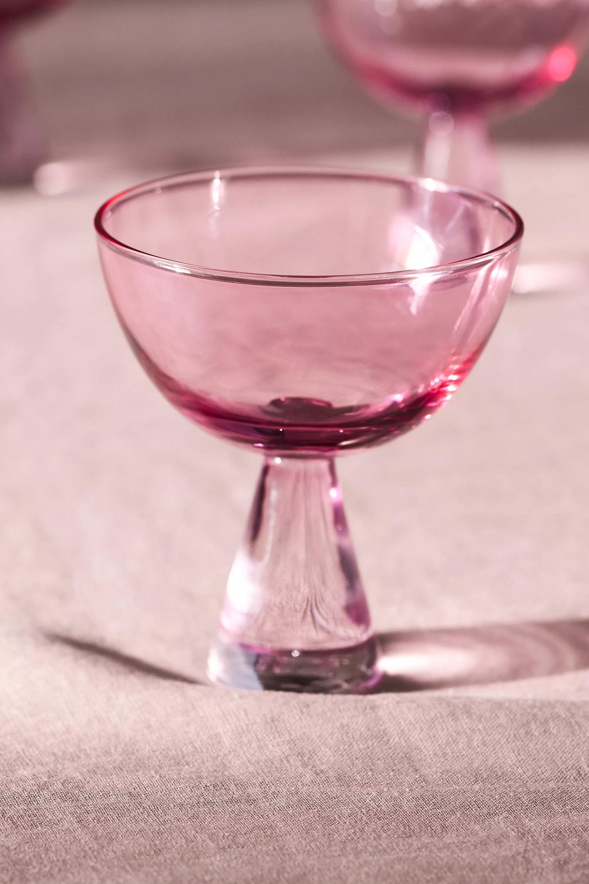 Anthropologie - Ramona Coupe Glass, Pink