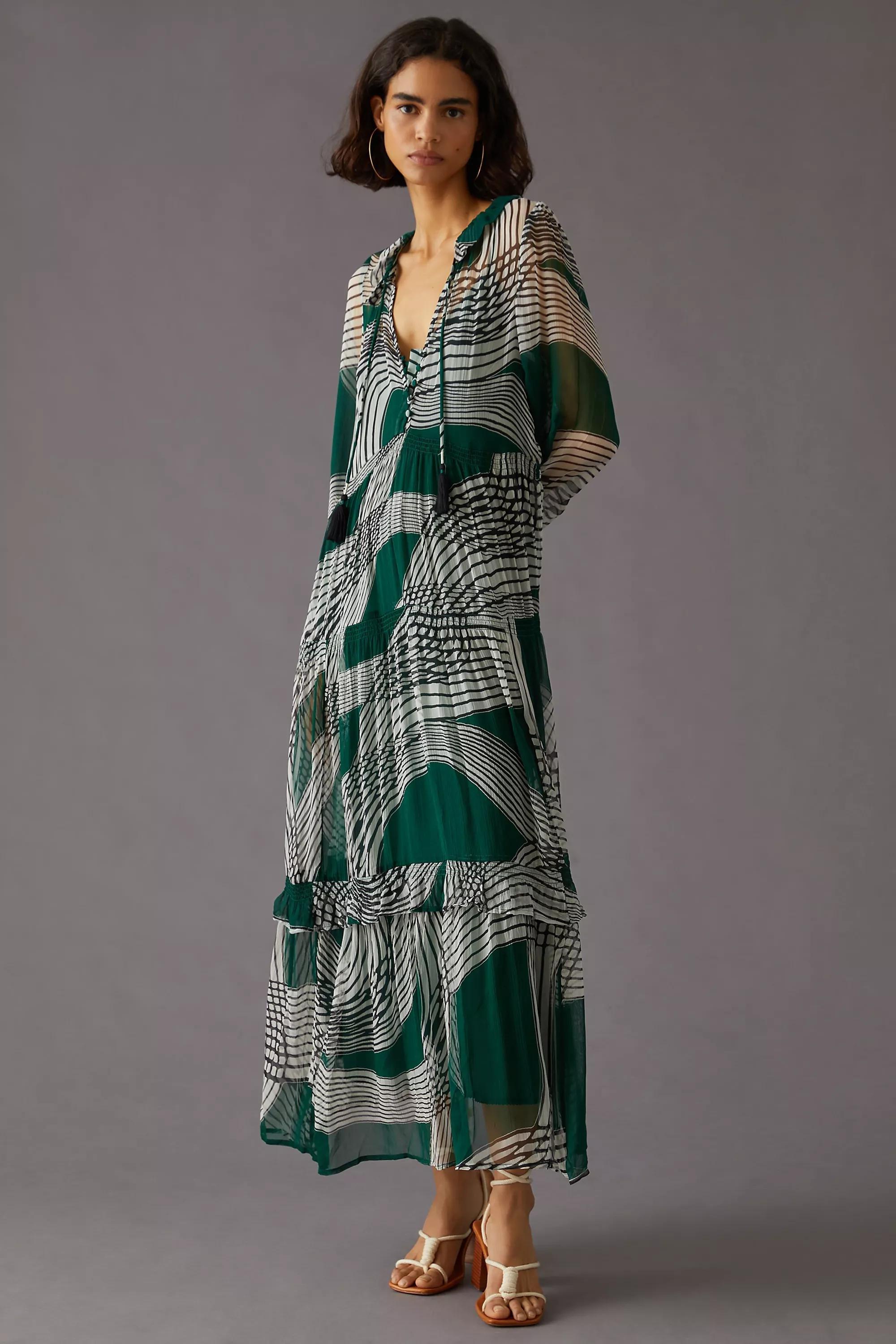 GN The Marais Printed Chiffon Maxi Dress, , large image number 1