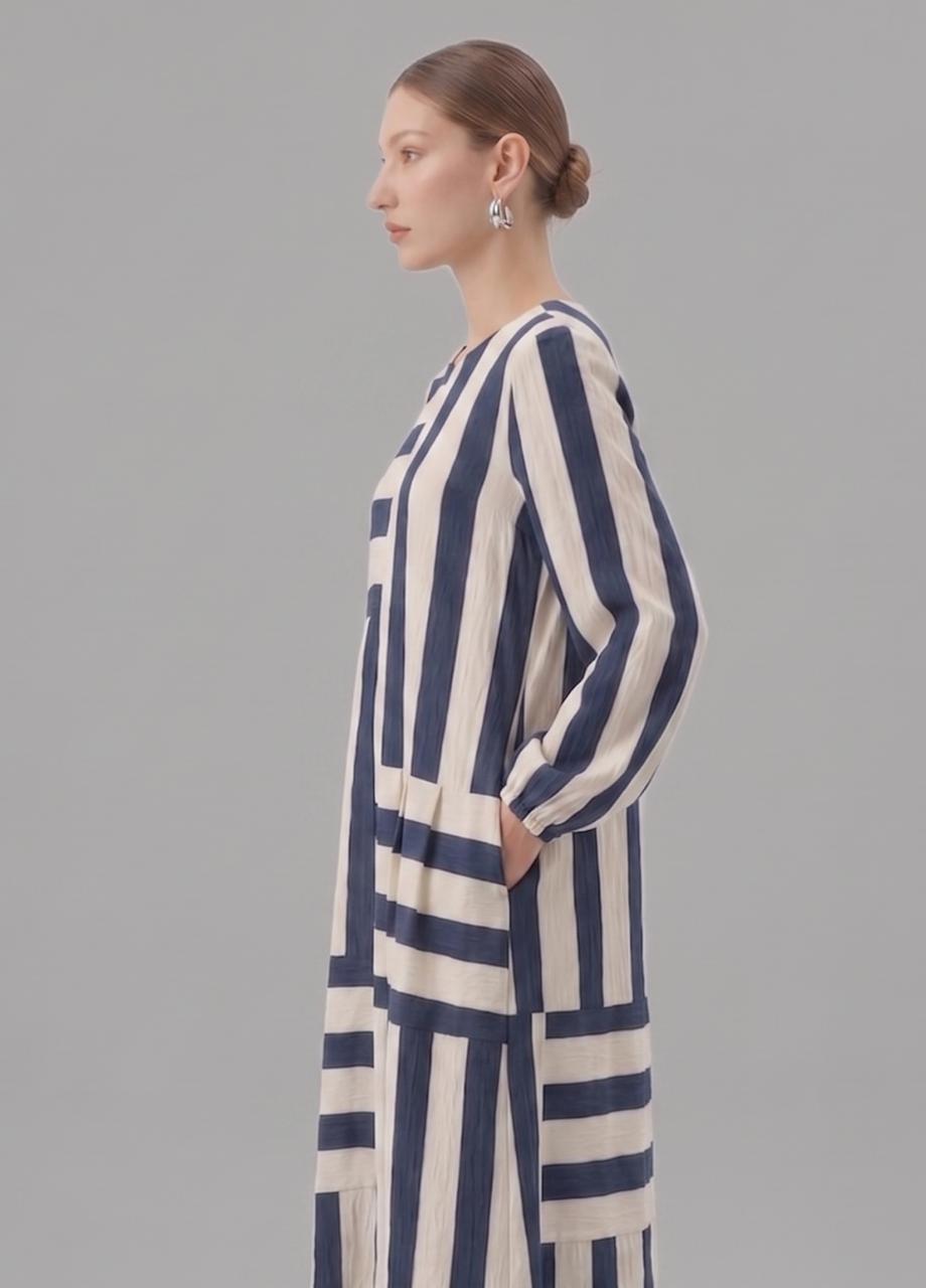 Striped Dress, Blue, , medium