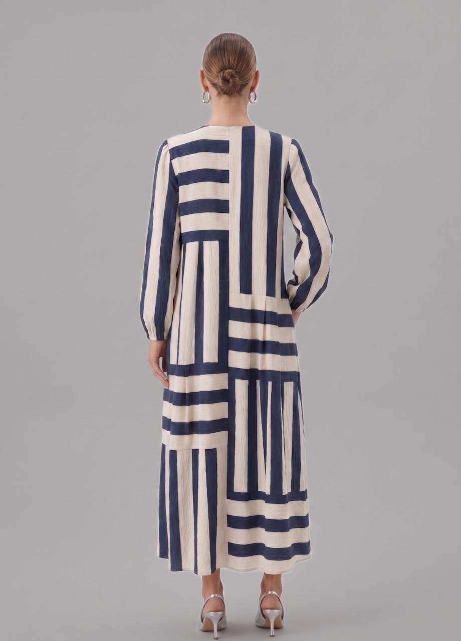 Striped Dress, Blue, , medium