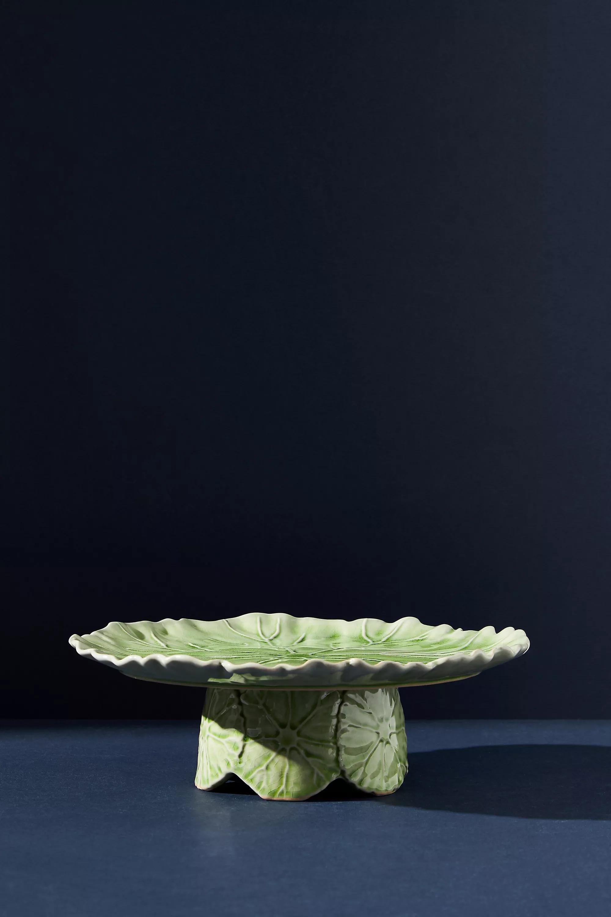 Large Lilypad Cake Stand, Green, A501_0098, large image number 0
