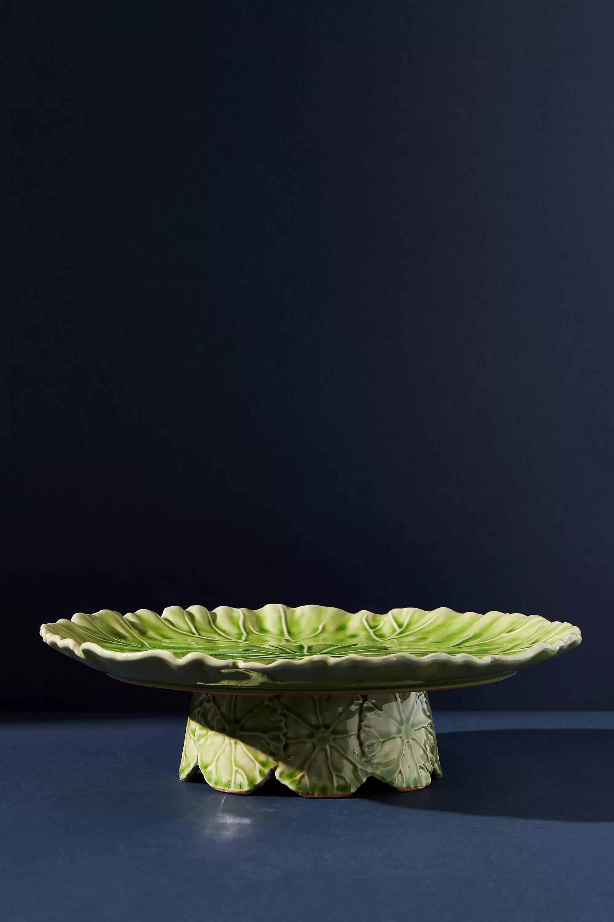 Large Lilypad Cake Stand, Green, A501_0098, large image number 4