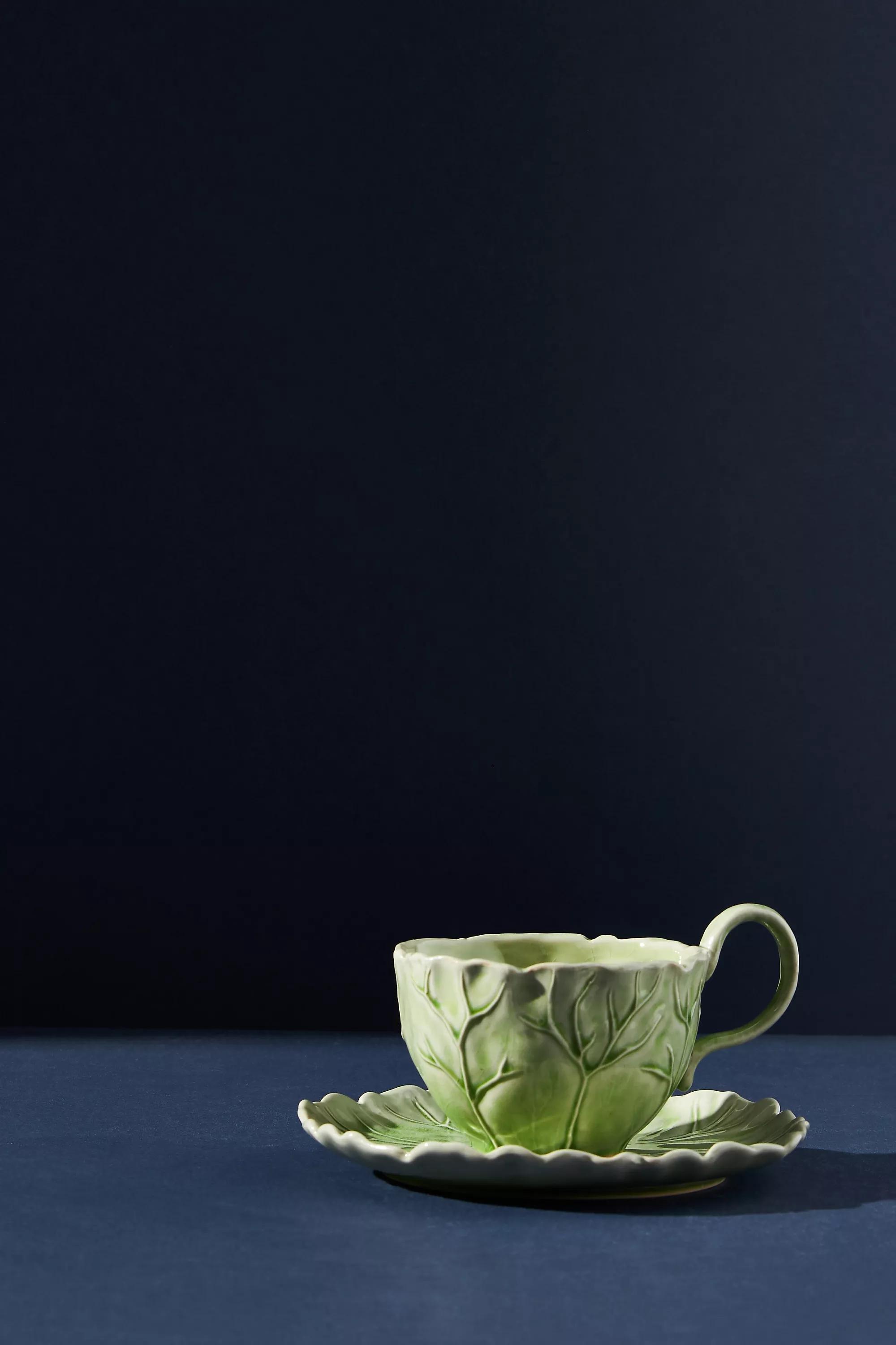 Lilypad Teacup & Saucer Set, Guacamole, A501_0098, large image number 2
